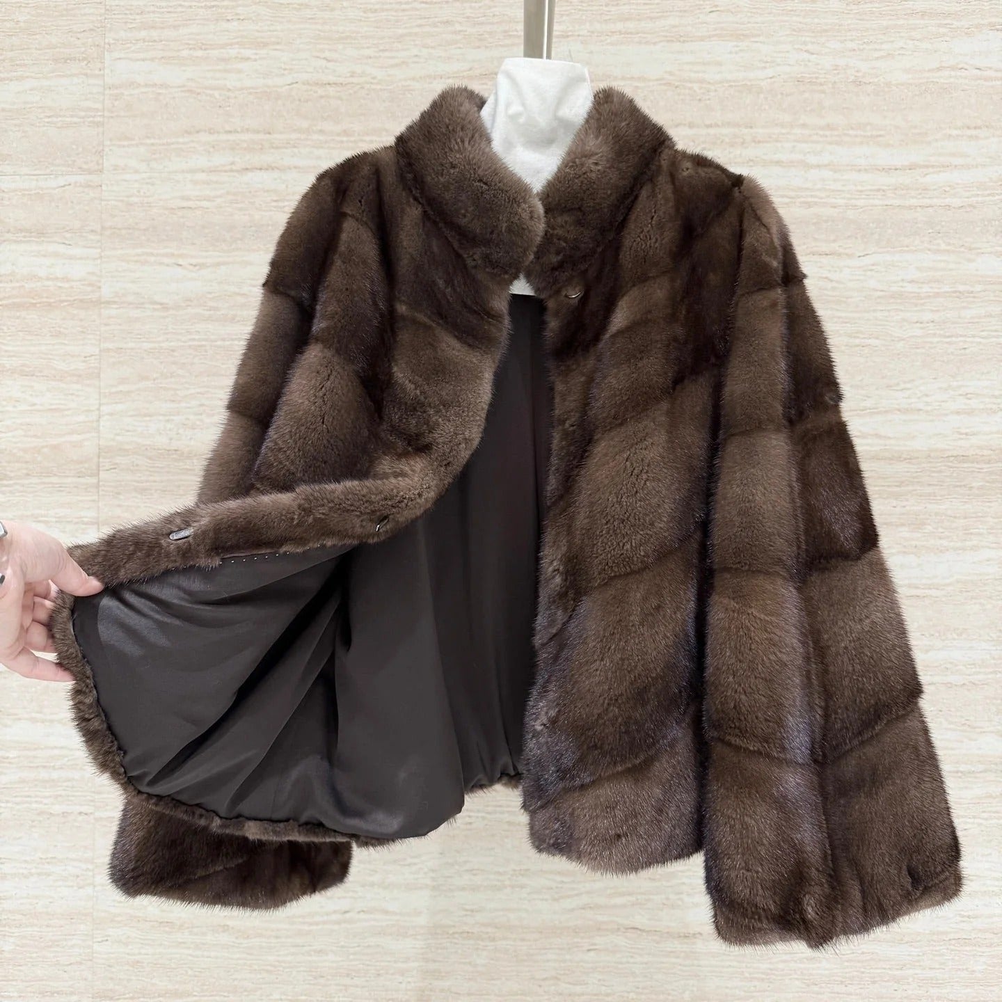 DIOR 25S STAND-COLLAR MINK FUR JACKET 776