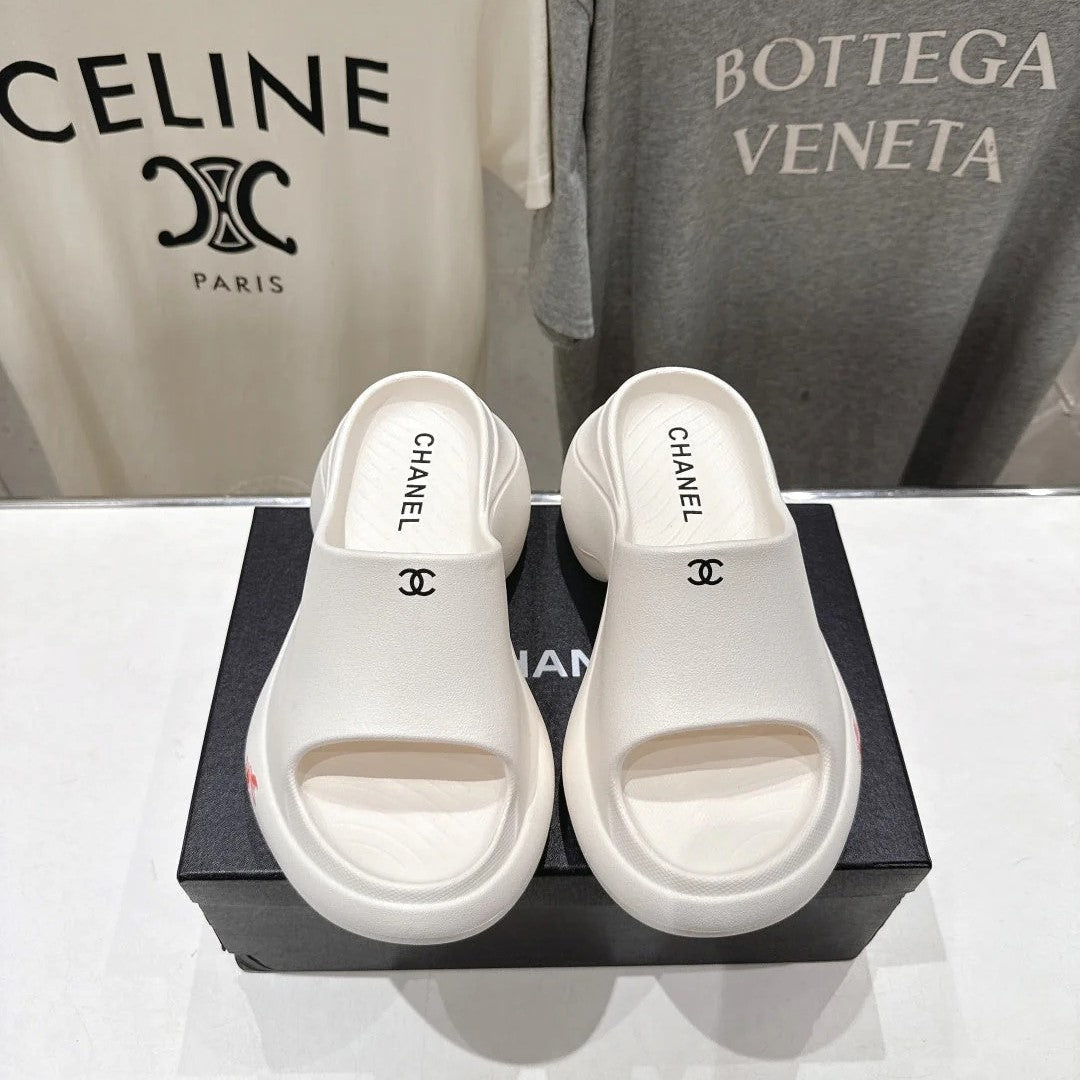 Chanel 2026 Platform Wedge Sandal 50mm Rubber 713053