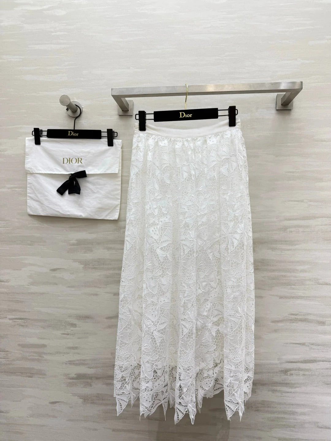 Dior 2026 Lace Skirt Black And White Cotton 410264