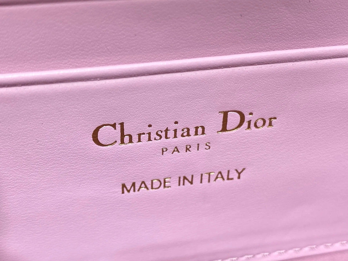 Dior 2026 Embellished With Sparkling Crystals Pink Leather