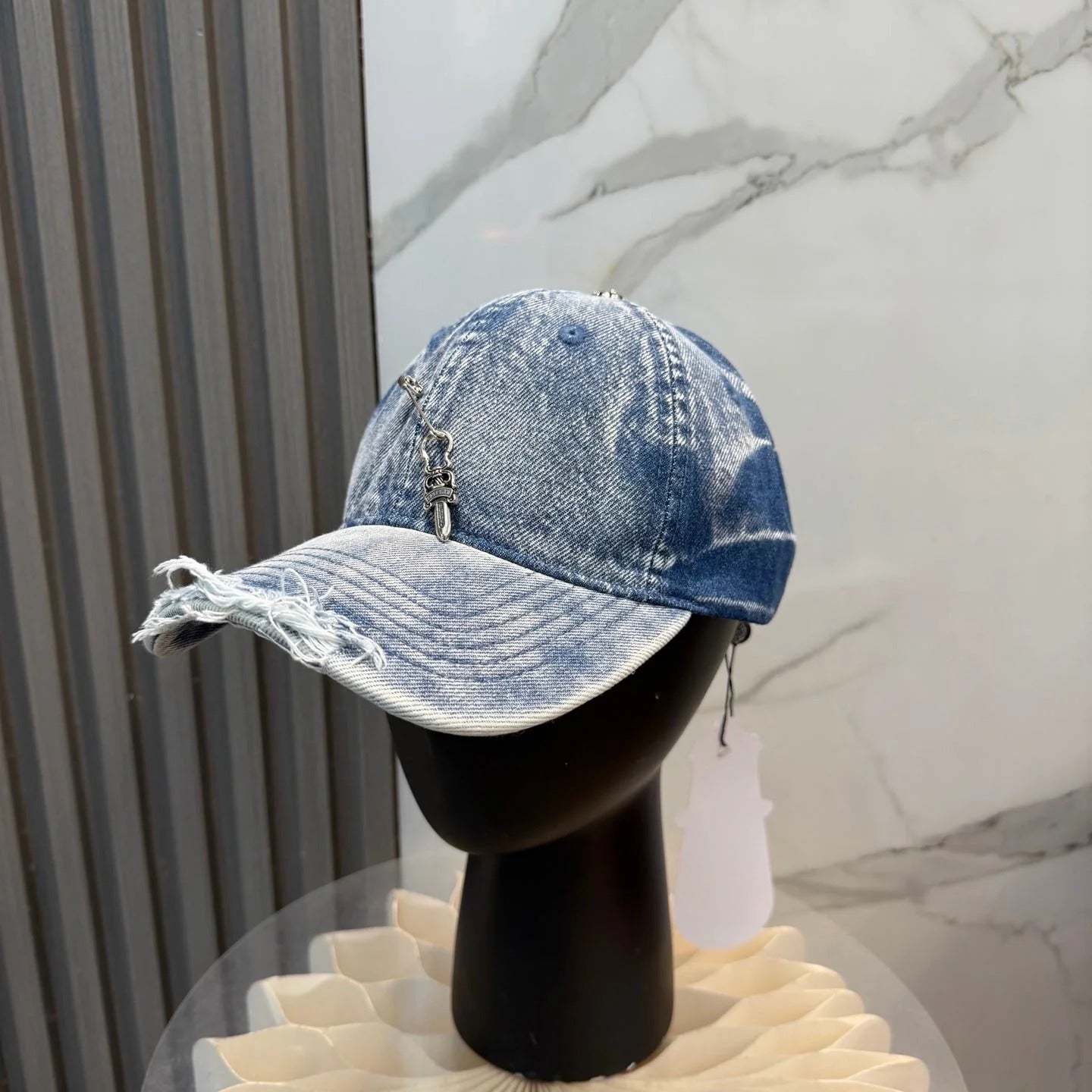 Chrome Hearts Washed Denim Baseball Cap 249996