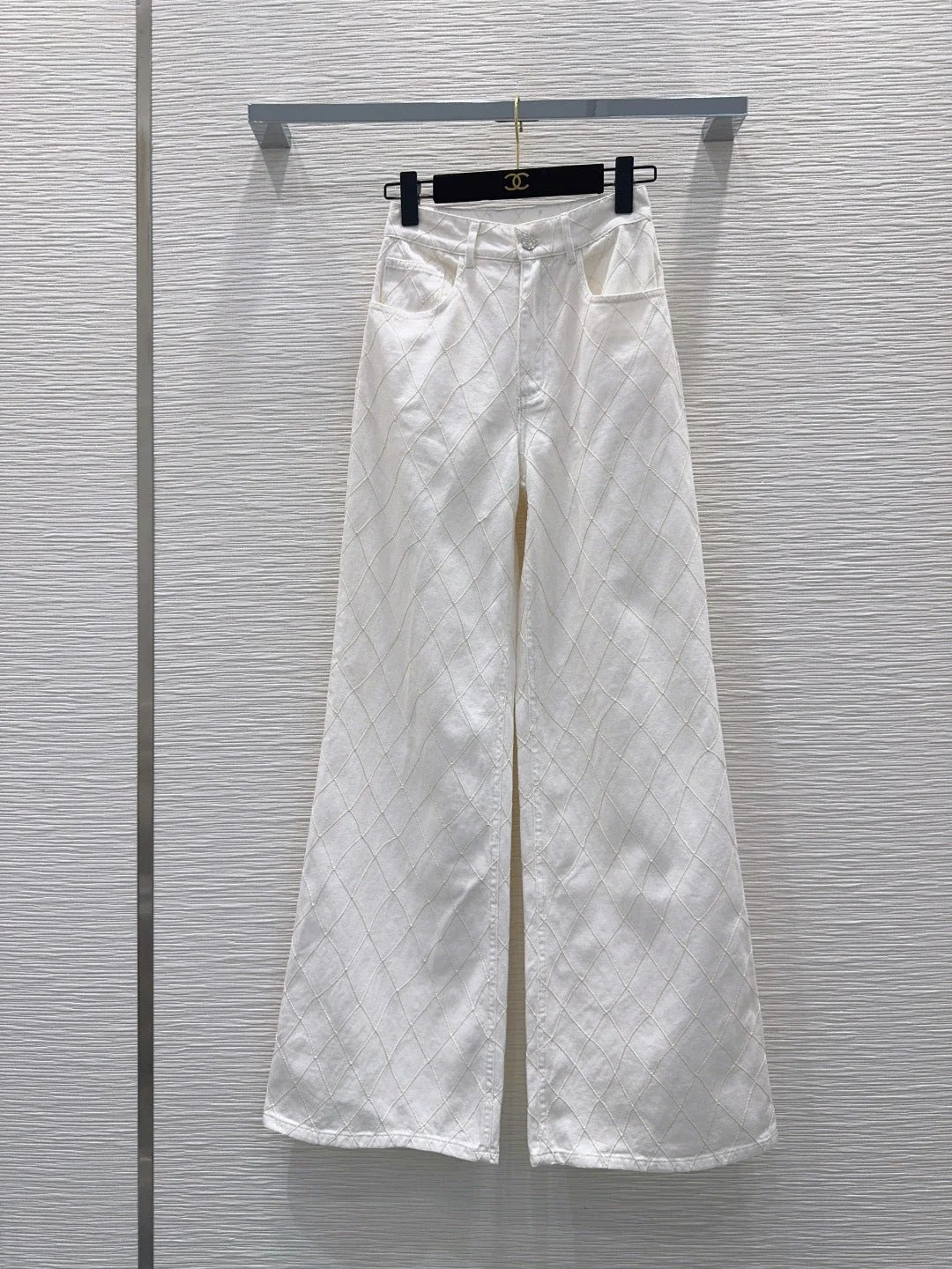 Chanel 2026 Denim Jeans Blue and White Cotton 731804