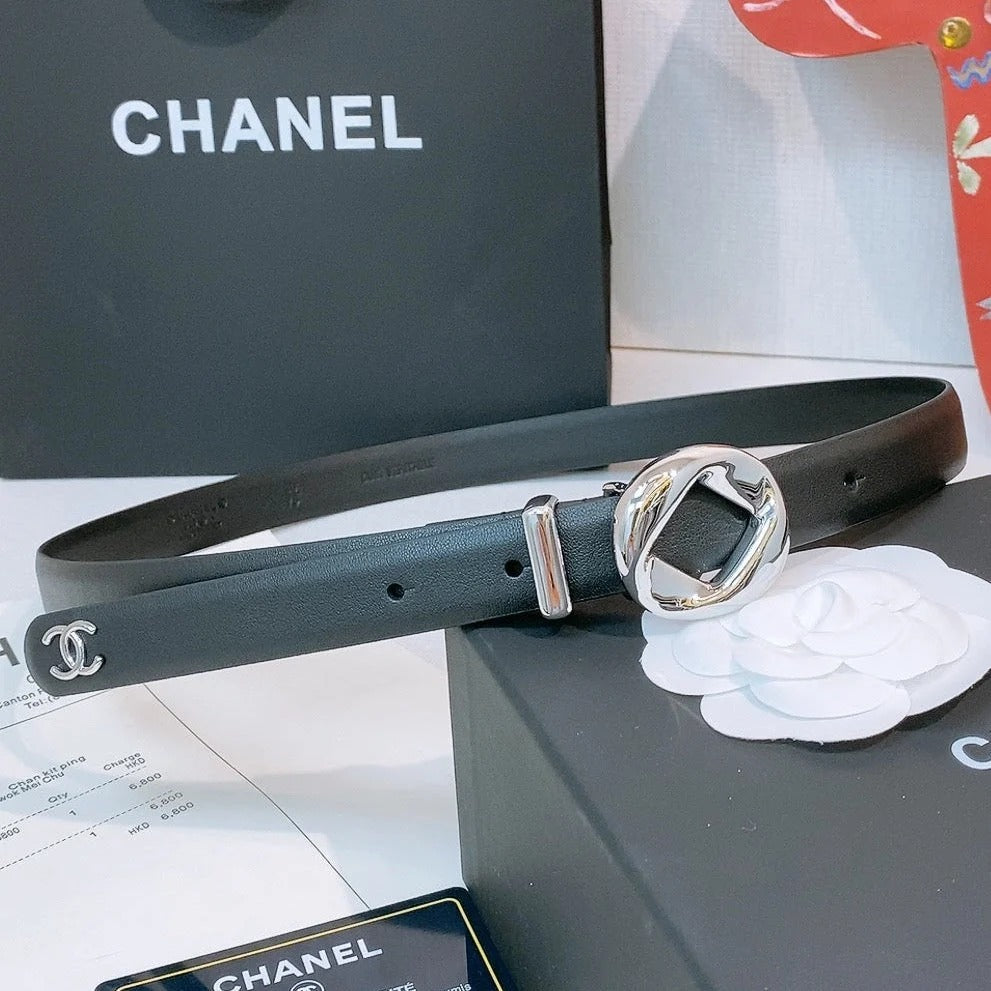 Chanel 2026 Round Buckle Belt 20mm Calfskin 214799
