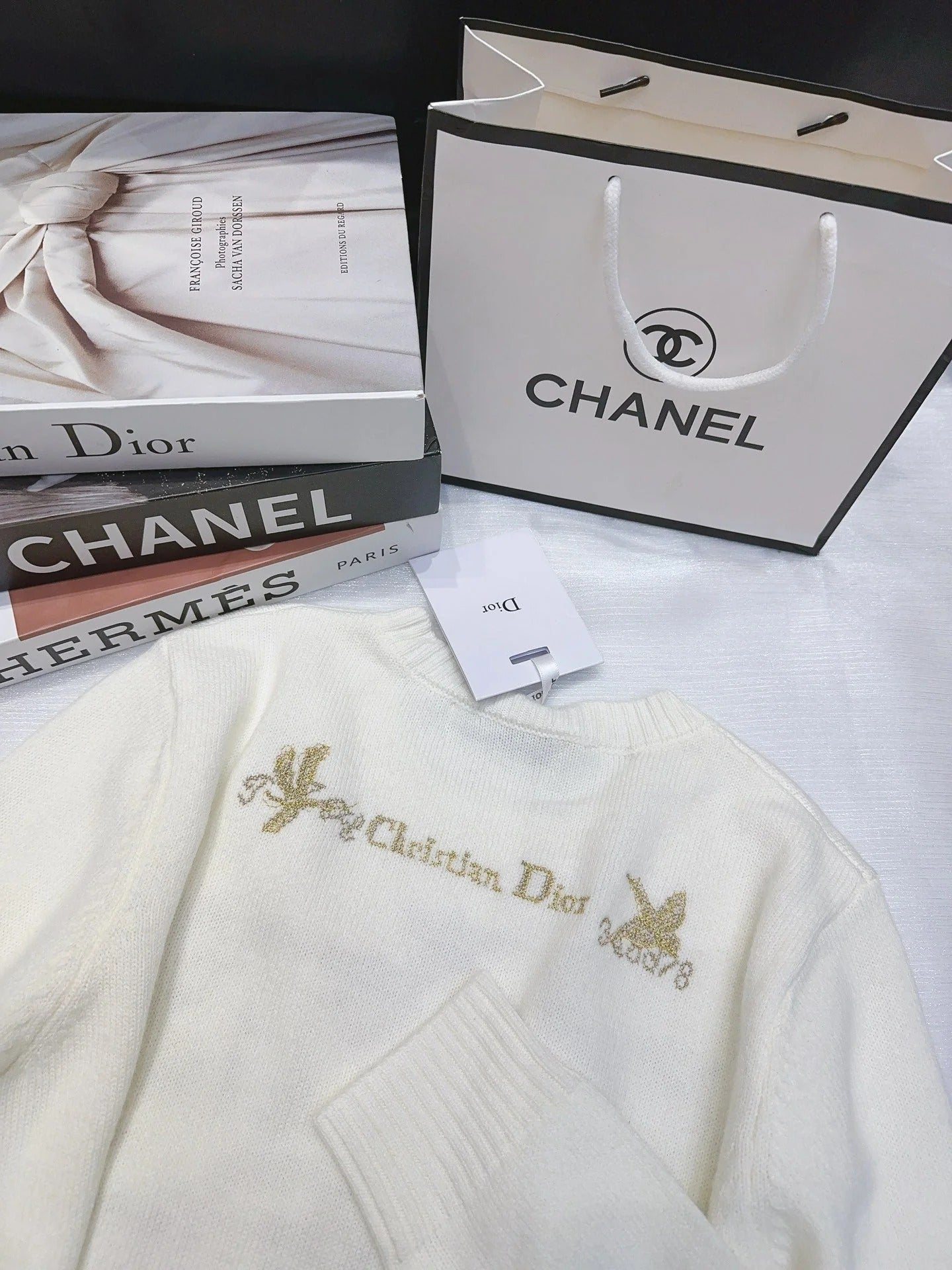 DIOR 25S LONG-SLEEVE CREWNECK SWEATER 674