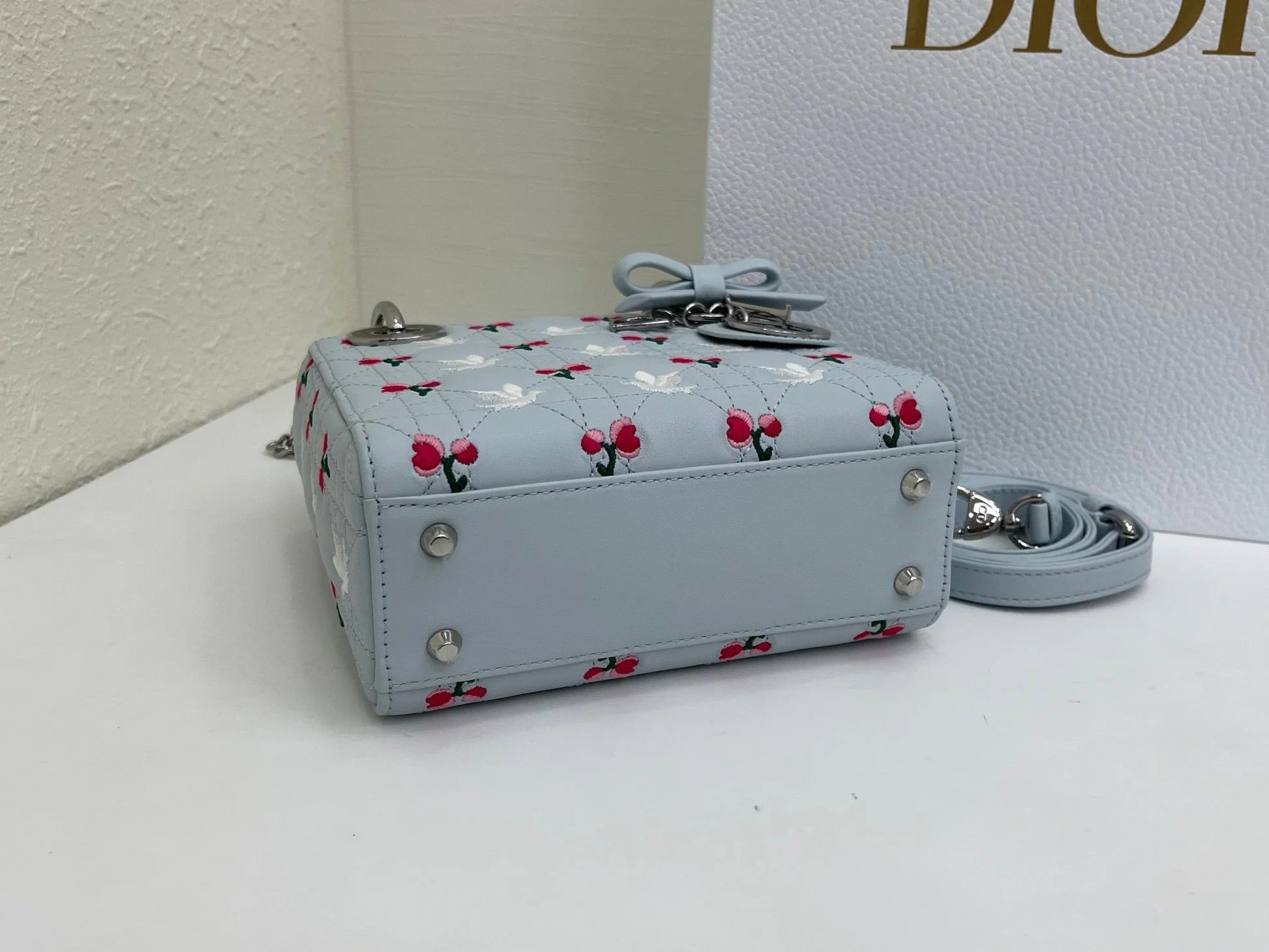 Dior 2026 Bird Rose Design Lady Dior Bag Lambskin
