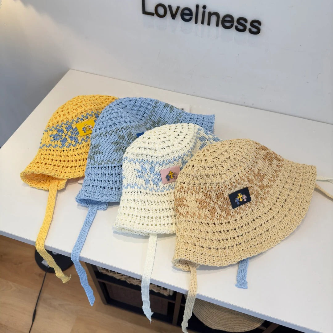 Hearts Knitted Bucket Hat 220880