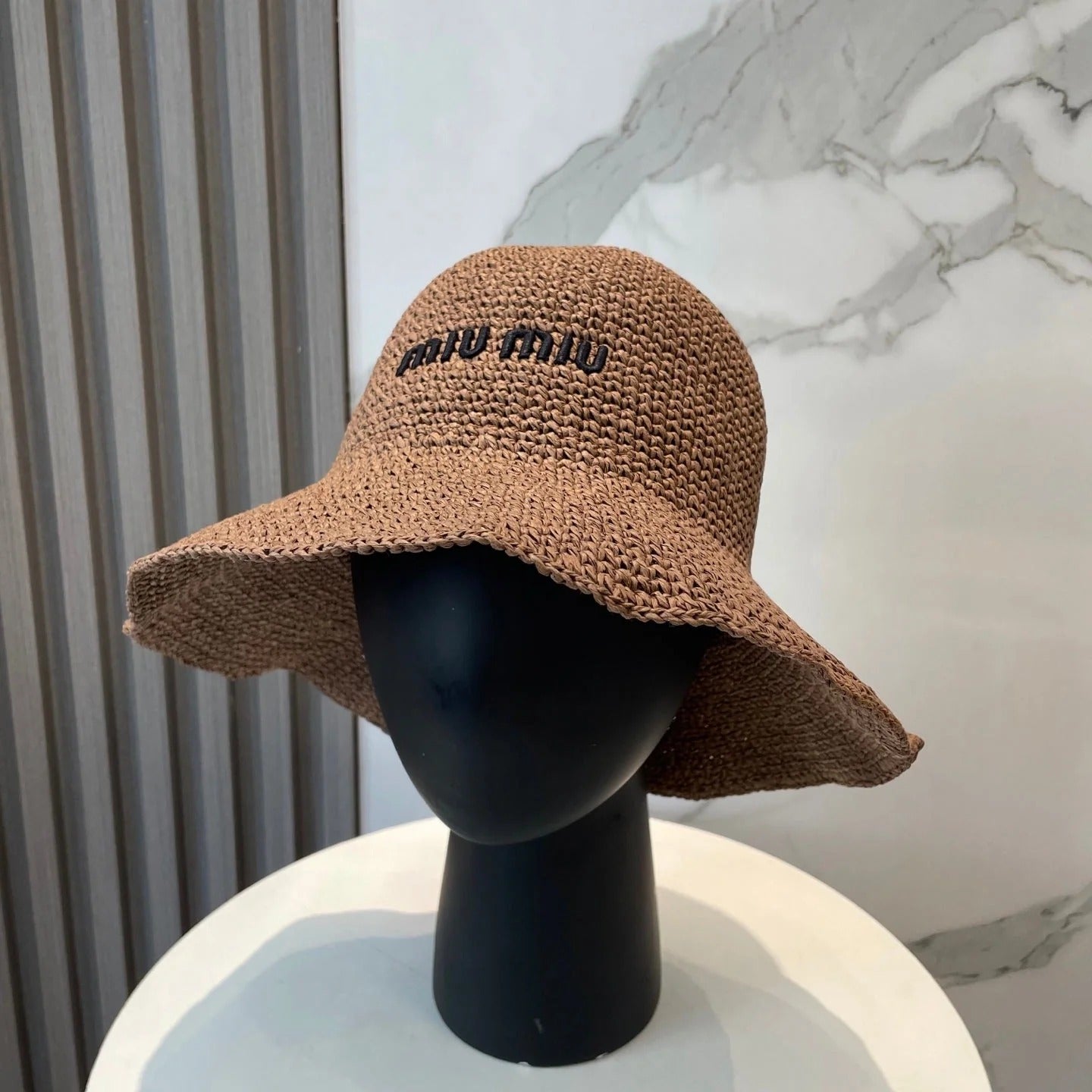 Miumiu Raffia Bucket Hat 268990