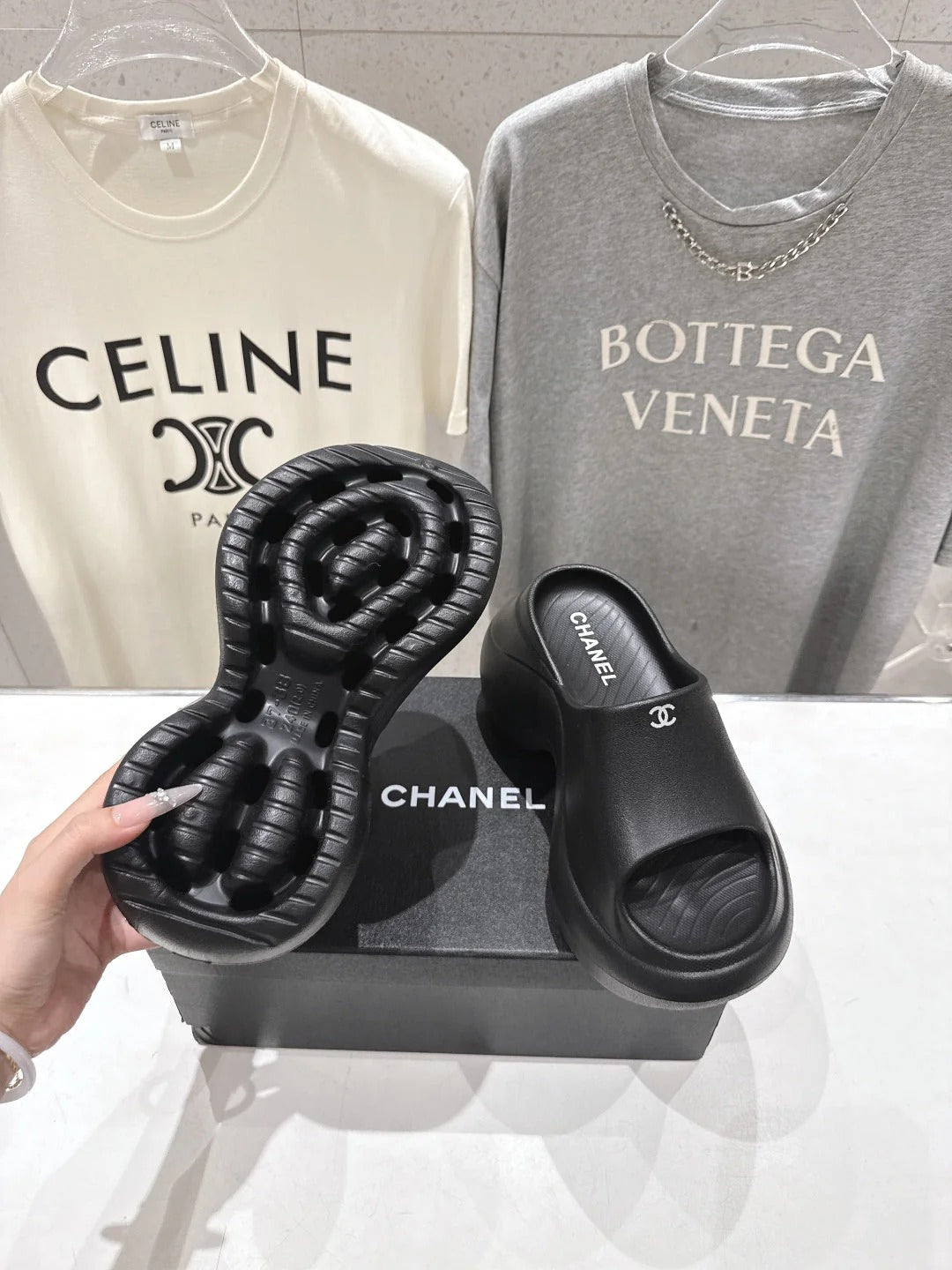 Chanel 2026 Platform Wedge Sandal 50mm Rubber 713053