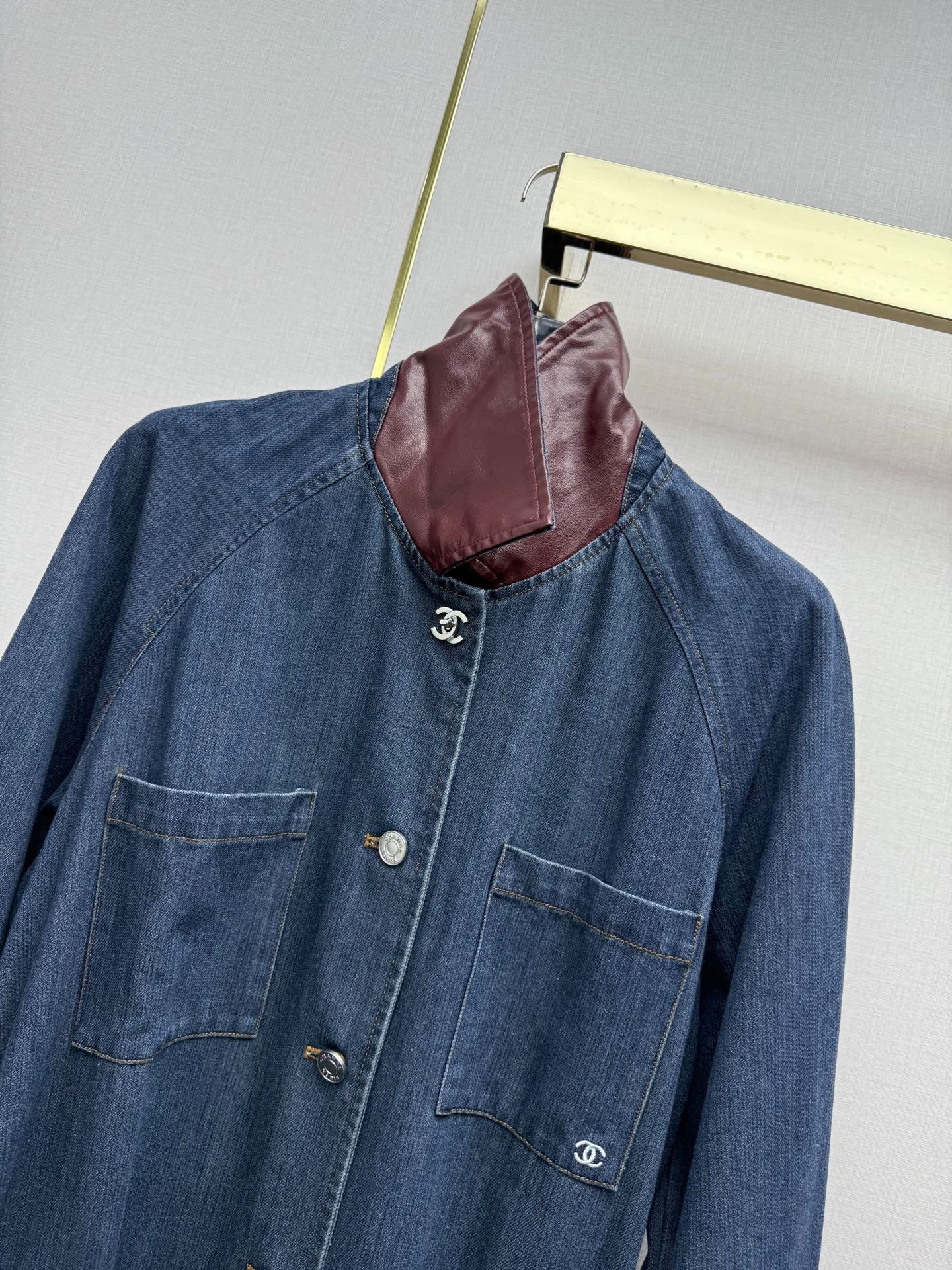 Chanel 2026 Denim Long Coat Blue Cotton 771515