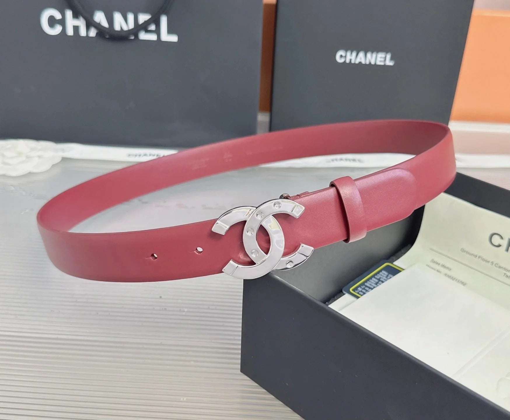 Chanel 2026 Double C Buckle Belt 30mm Cowhide 211912