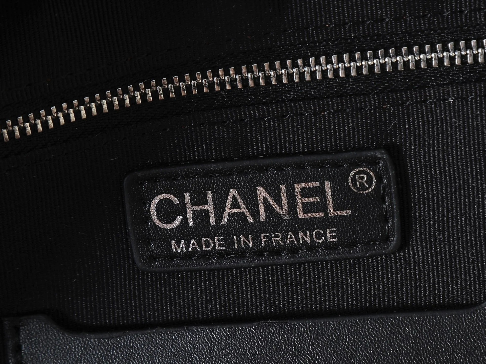 Chanel 2026 Large Zippered Pouch 29cm Canvas Leather