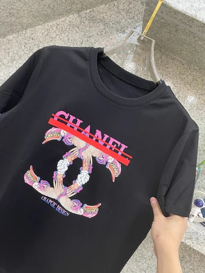 CC 2026 Short-Sleeve T-Shirt Pink Beige Cotton 472260