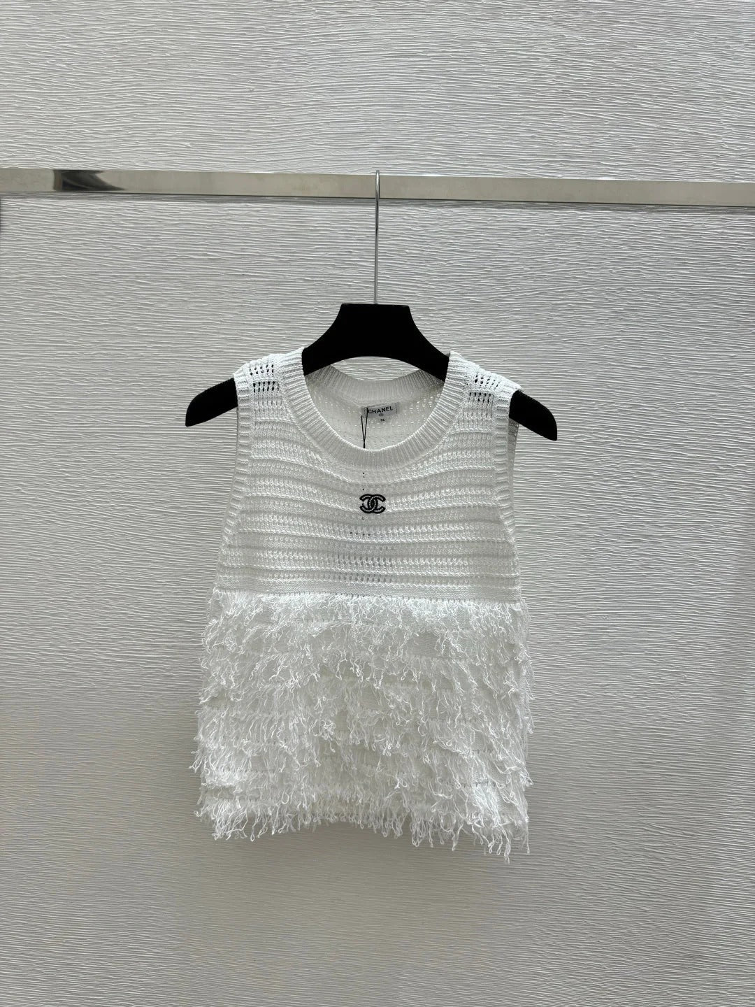Chanel 2026 Tassel Knit Vest Cotton 264003