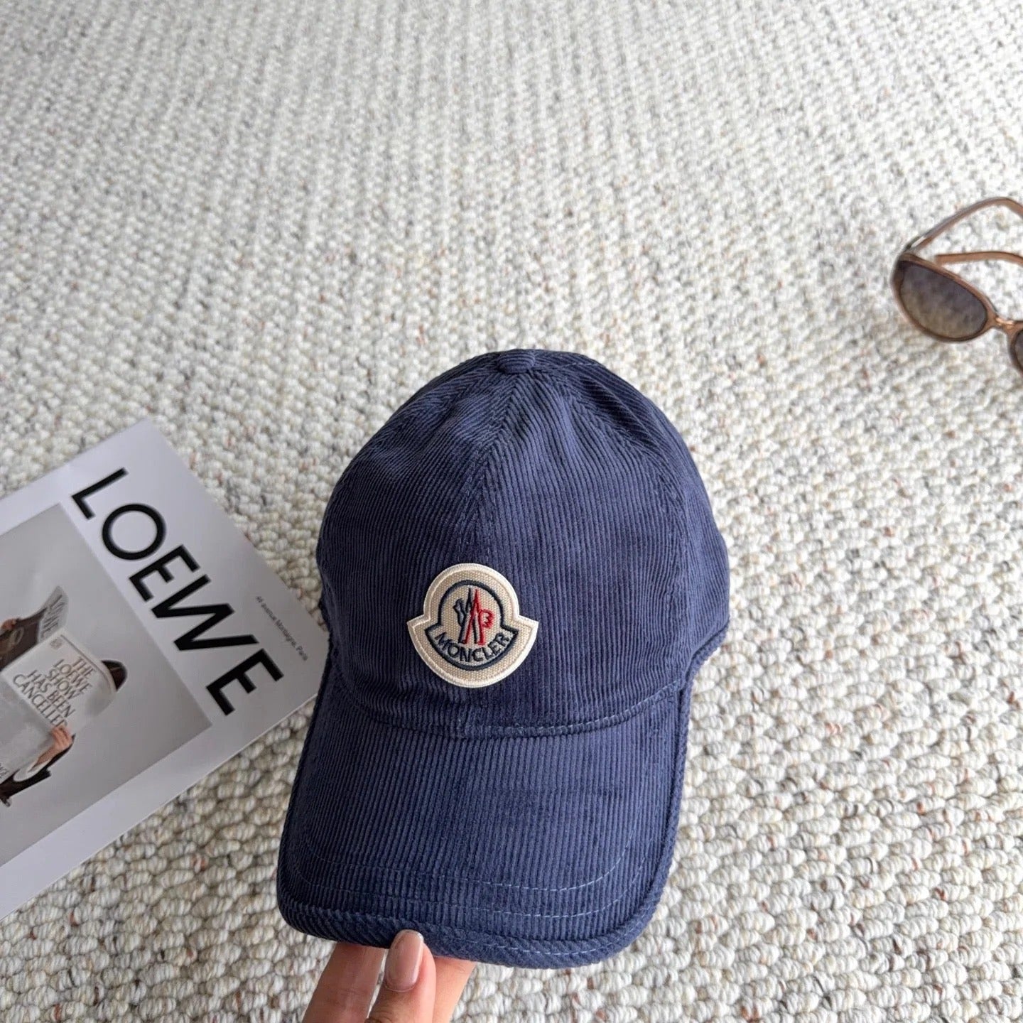 Moncler Logo Baseball Cap Velvet 413193
