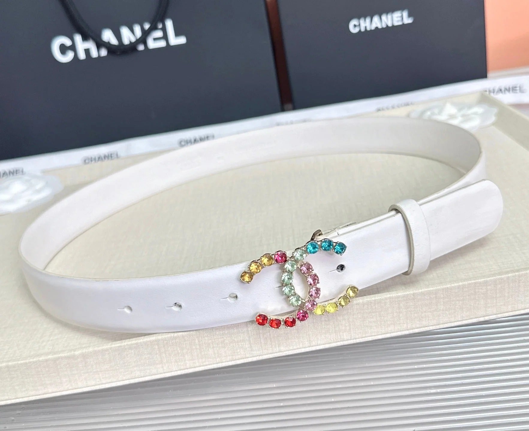 Chanel 2026 Multi-Colored Crystals Belt 30mm 210283
