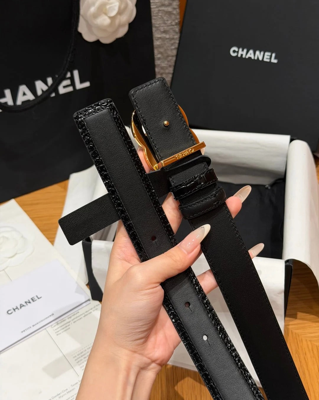 Chanel 2026 Double C Buckle Belt 30mm Calfskin 213839