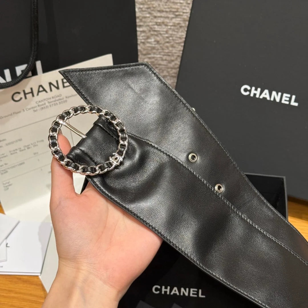 Chanel 2026 Wide Round Buckle Belt 65mm 207223