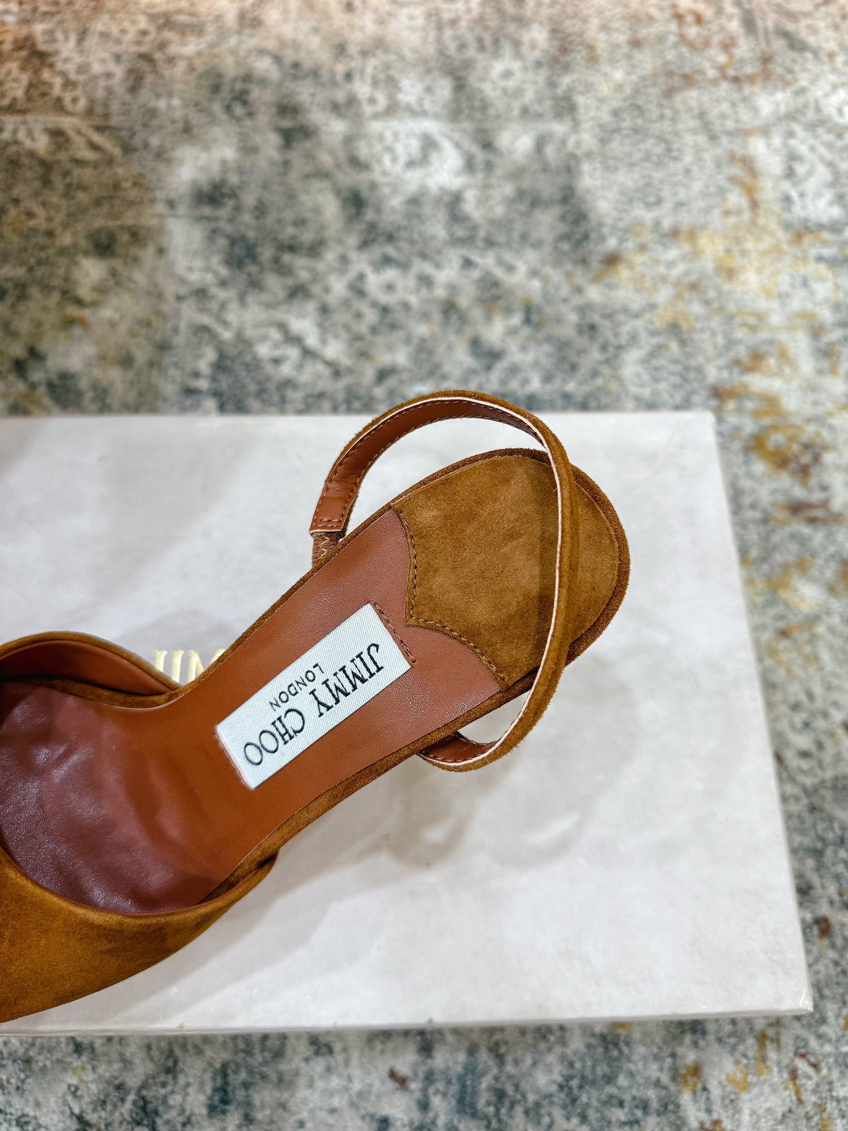 JC 26s Emani 100 Sandals 10cm Tan Suede 996790