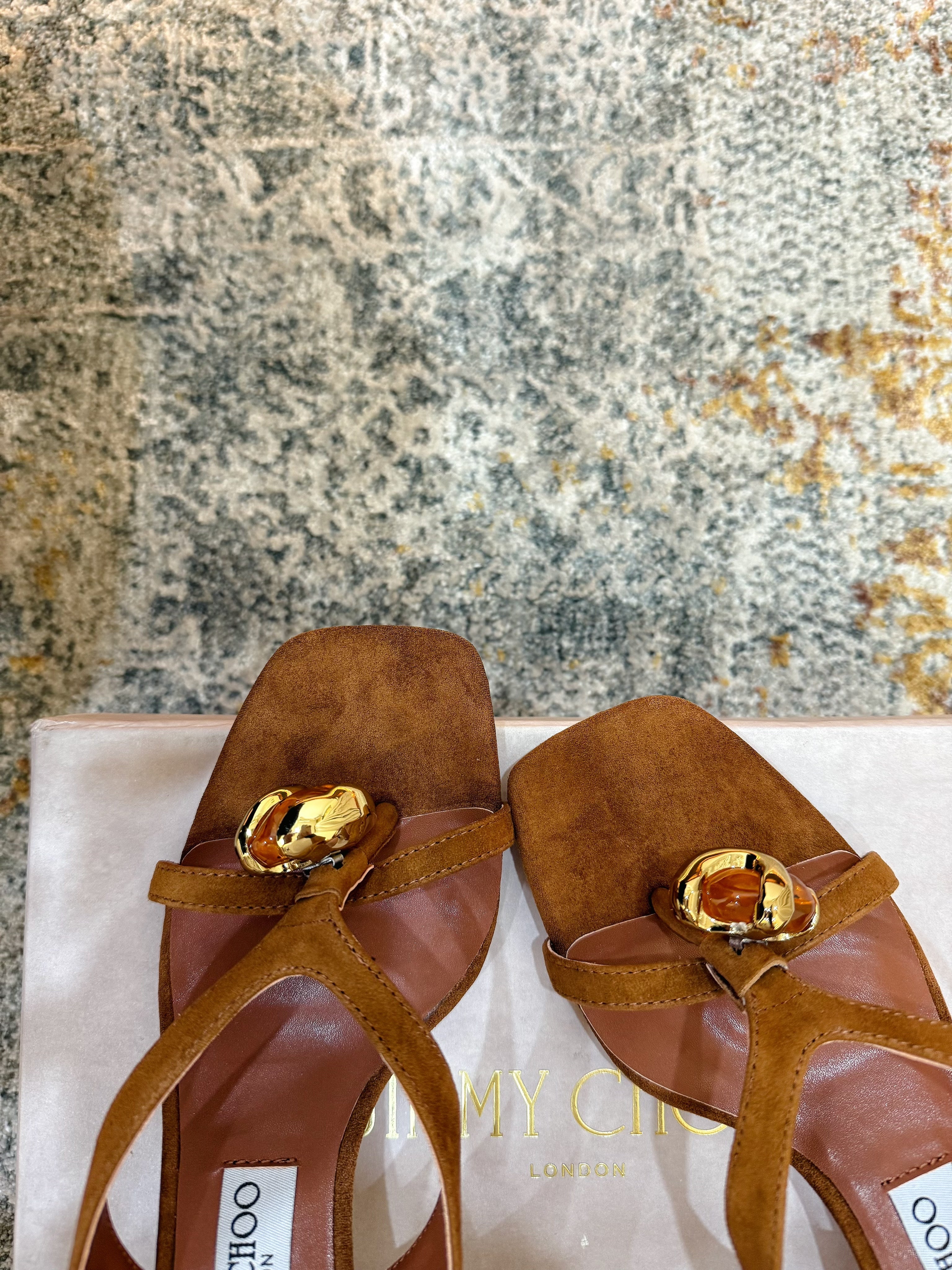 JC 26s Emani Mule 45 Sandals 4cm Tan Suede 996743