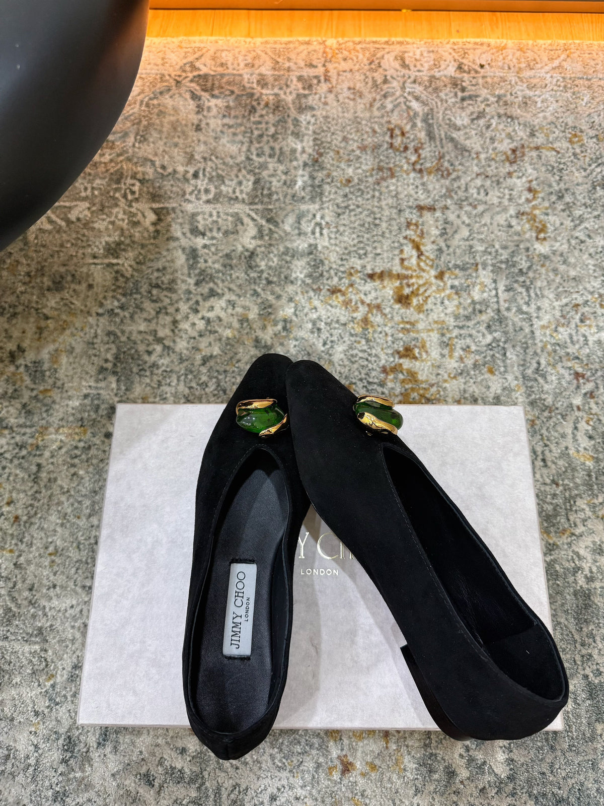 JC 26s Margot Flat Black Suede 996481