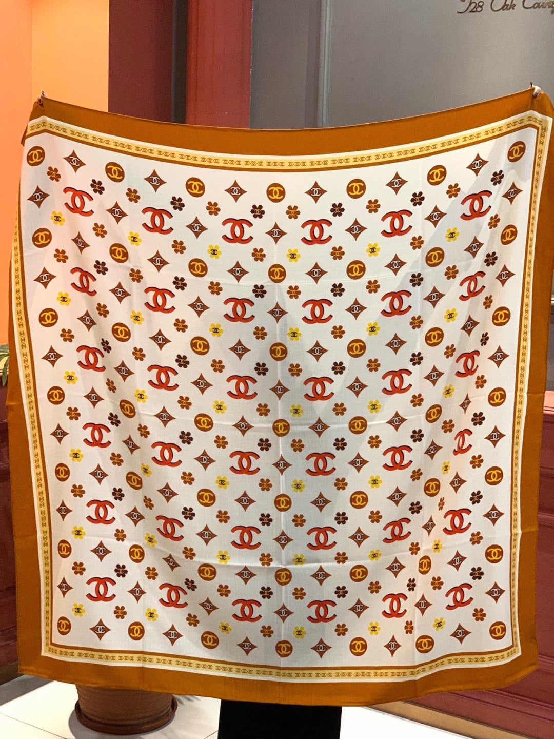 Chanel 26s Scarf 140 In Cashmere Silk 306121