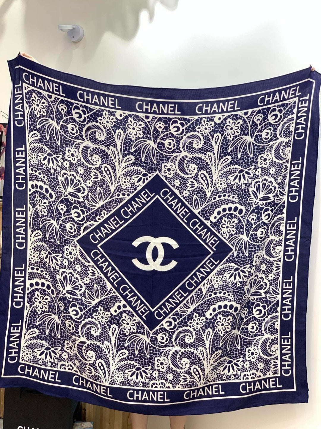 Chanel 26s Scarf 140 In Cashmere Silk 306138