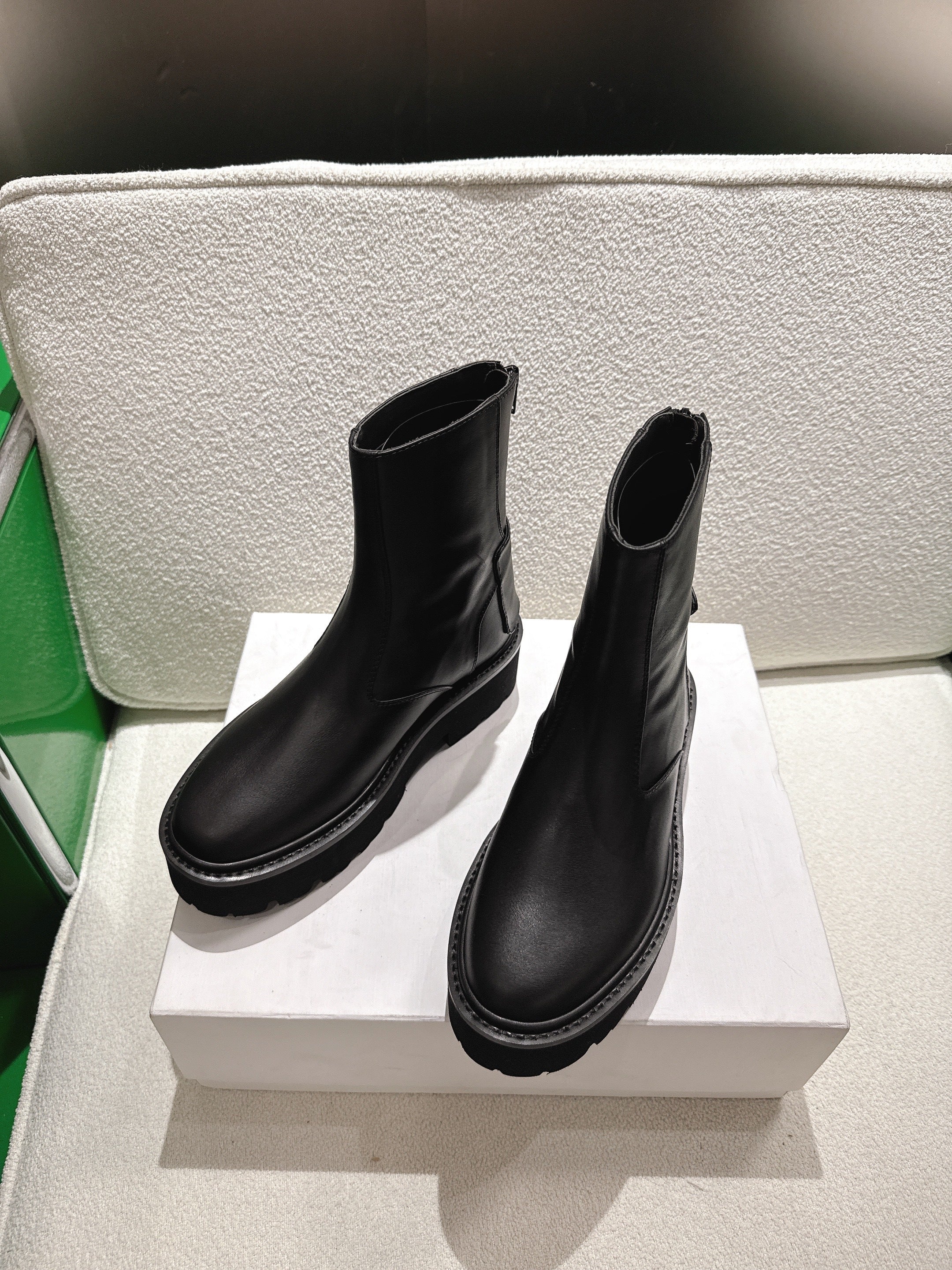 Celine Martens Ankle Boots Black Calfskin