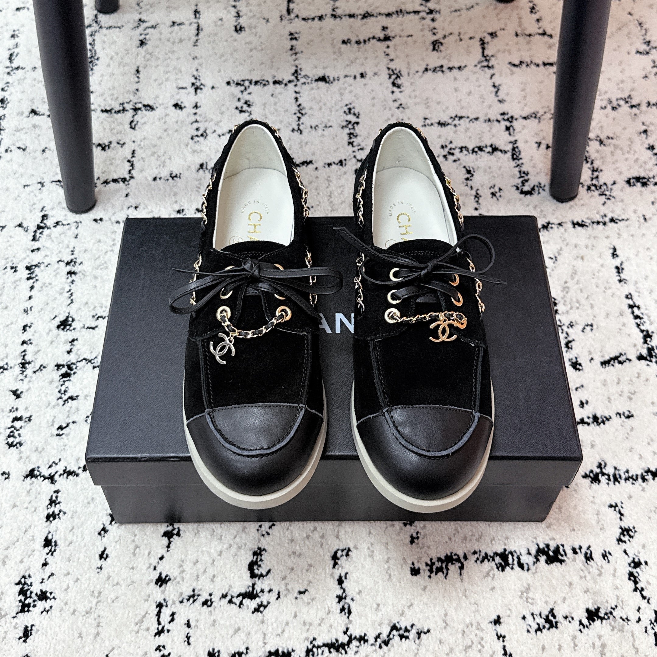 CC Cruise 25/26 Moccasins Black Suede Sheepskin