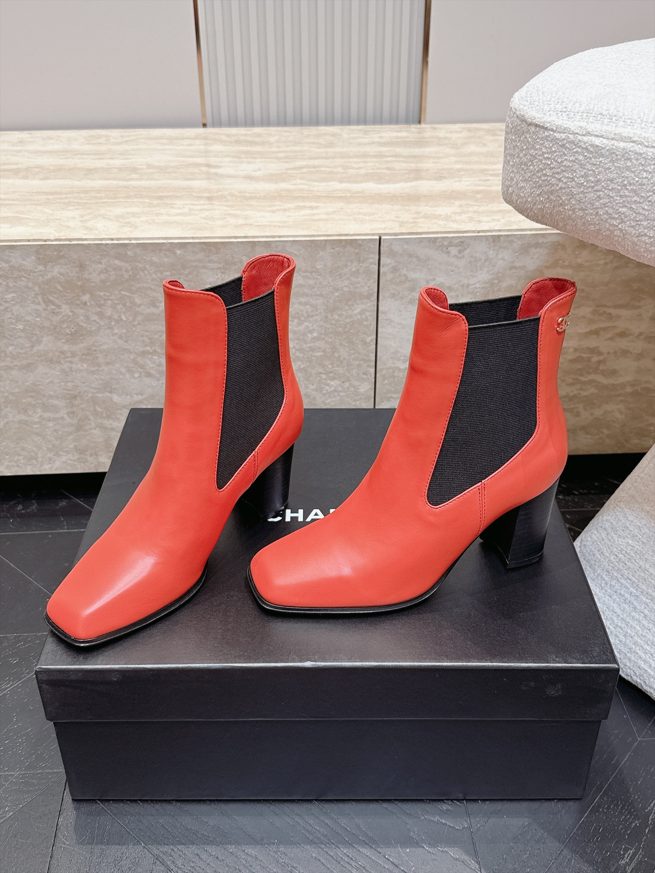 CC Autumn/Winter 2026 Ankle Boots 7cm Red Calfskin 954120