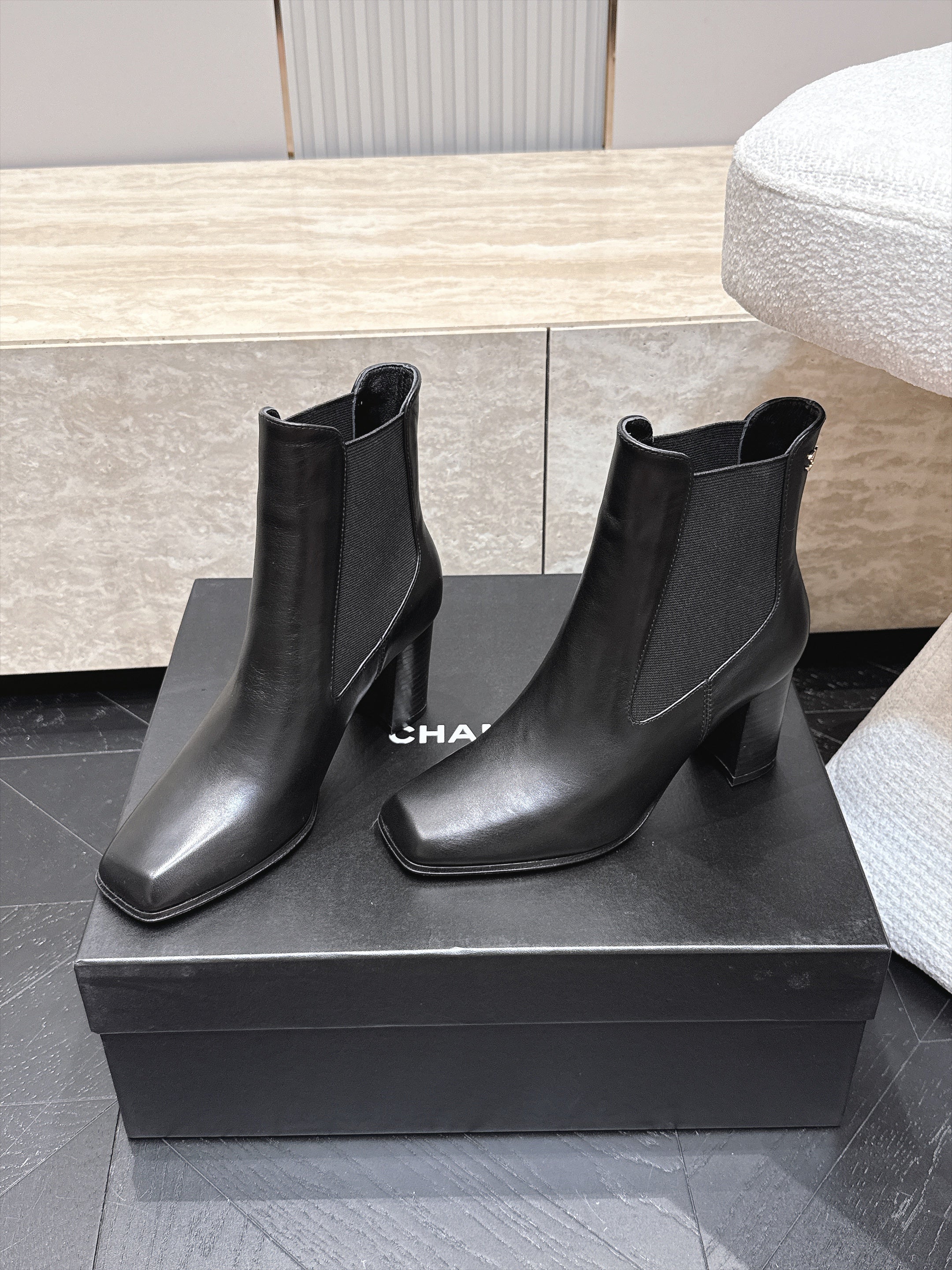 CC Autumn/Winter 2026 Ankle Boots 7cm Black Calfskin 954121