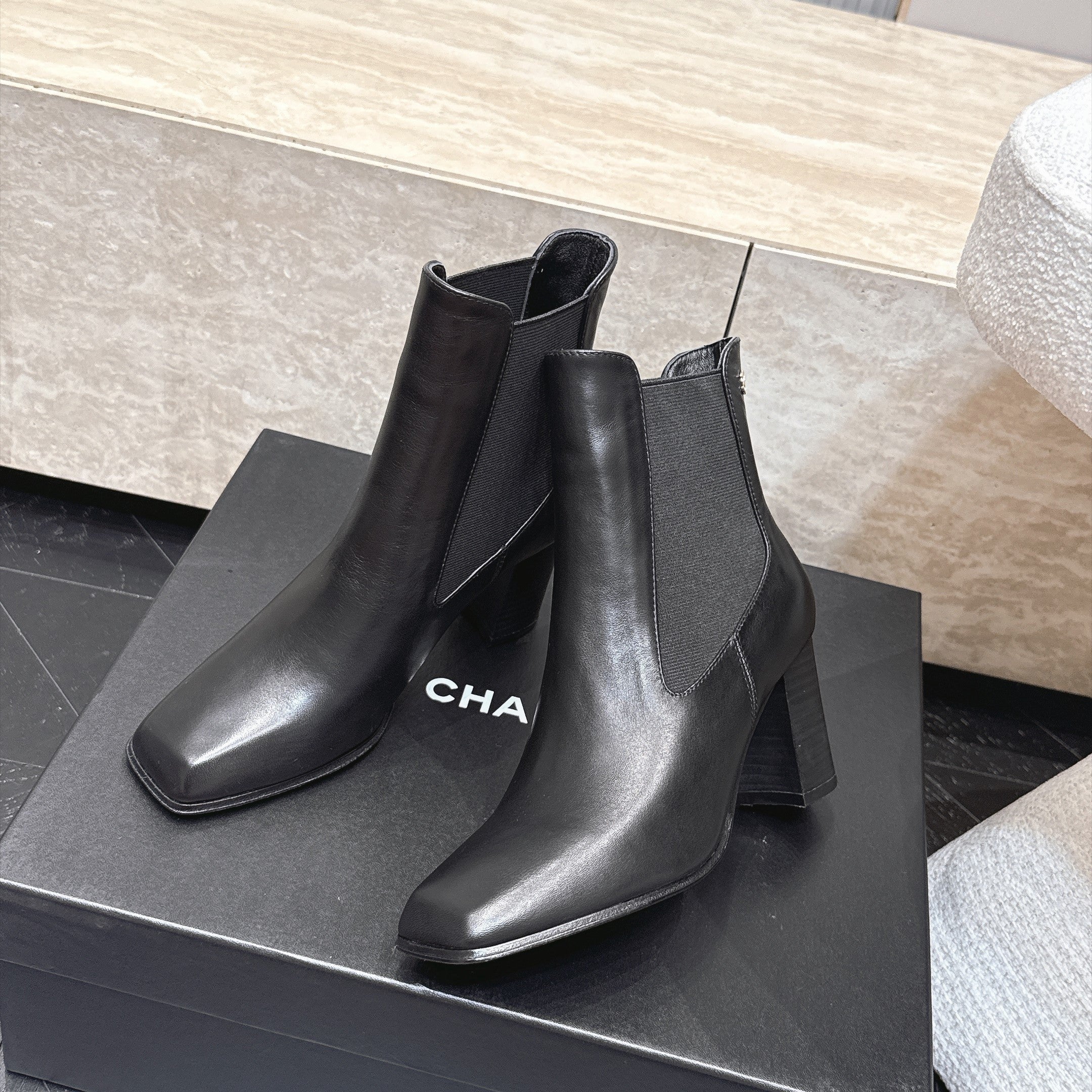 CC Autumn/Winter 2026 Ankle Boots 7cm Black Calfskin 954121