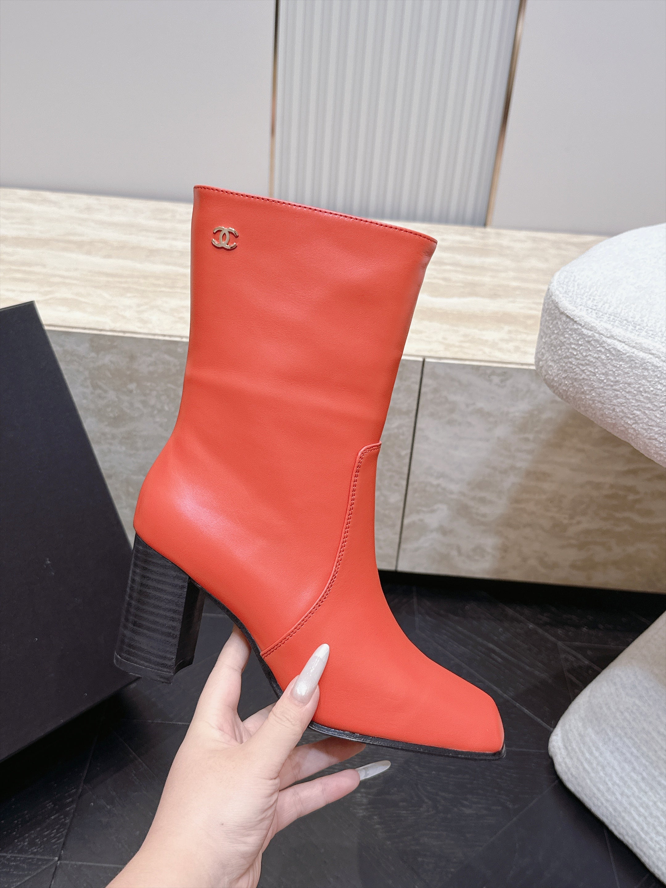 CC Autumn/Winter 2026 Ankle Boots 7cm Red Calfskin 954124
