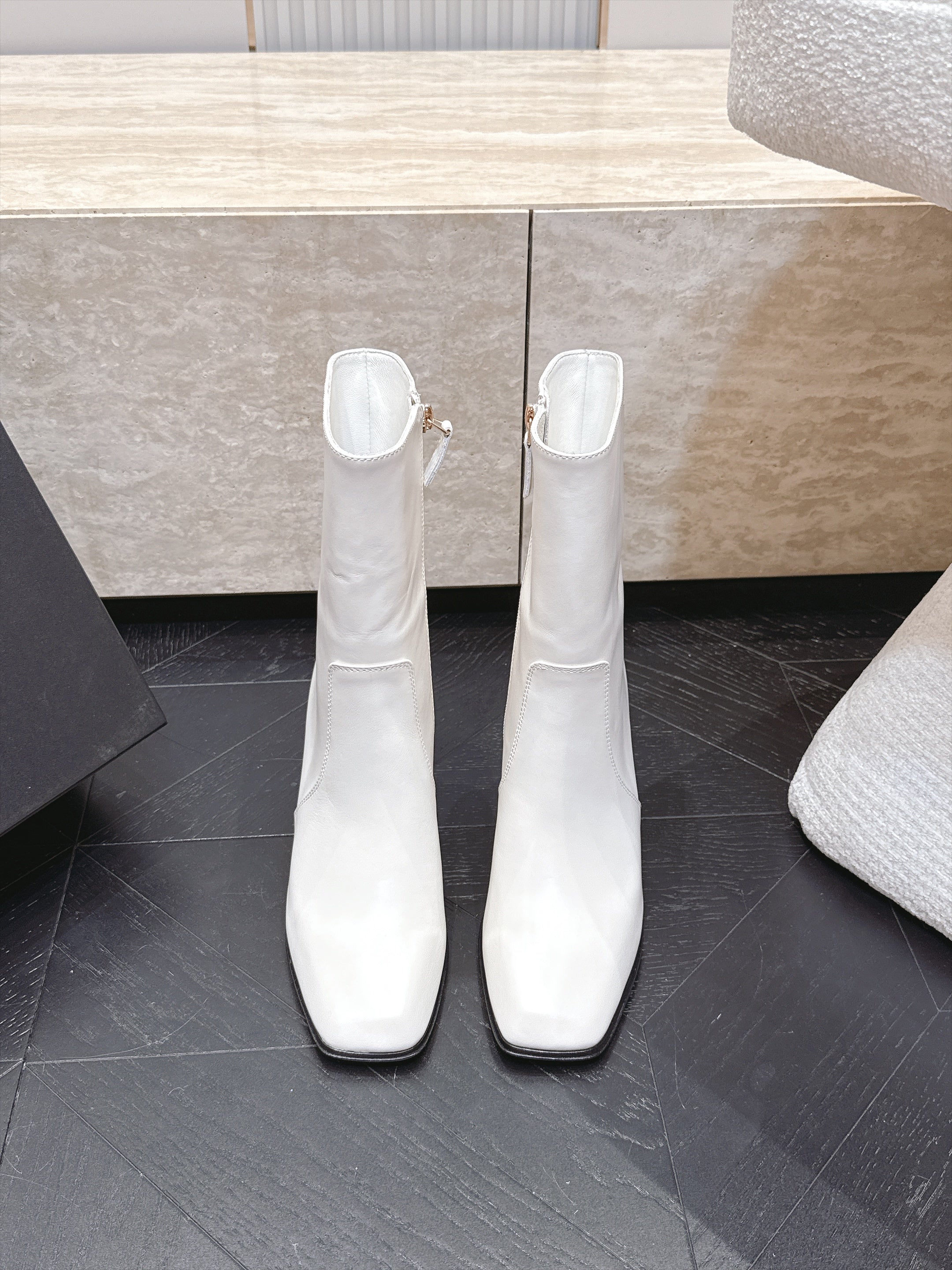 CC Autumn/Winter 2026 Ankle Boots 7cm White Calfskin 954125