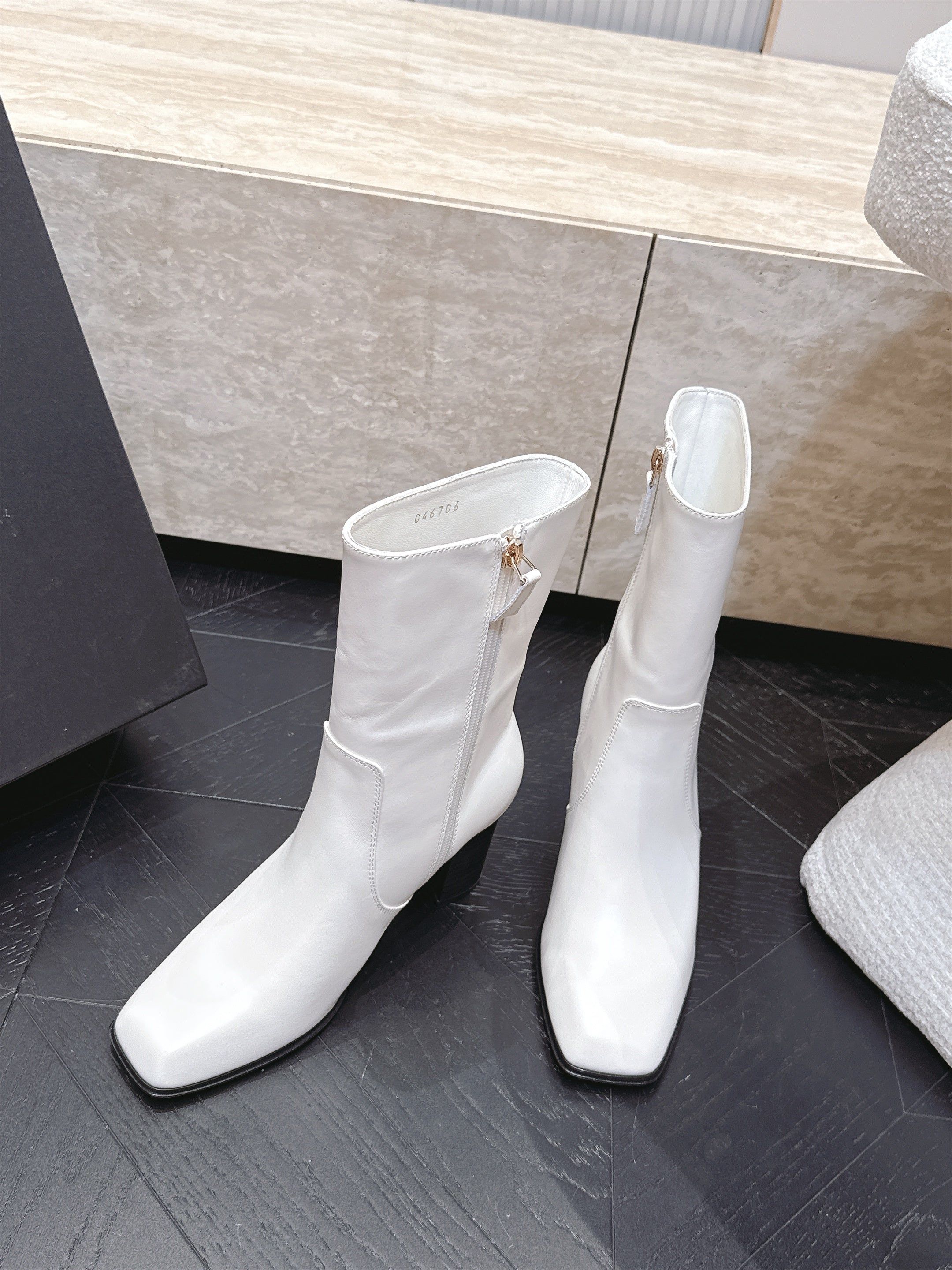 CC Autumn/Winter 2026 Ankle Boots 7cm White Calfskin 954125