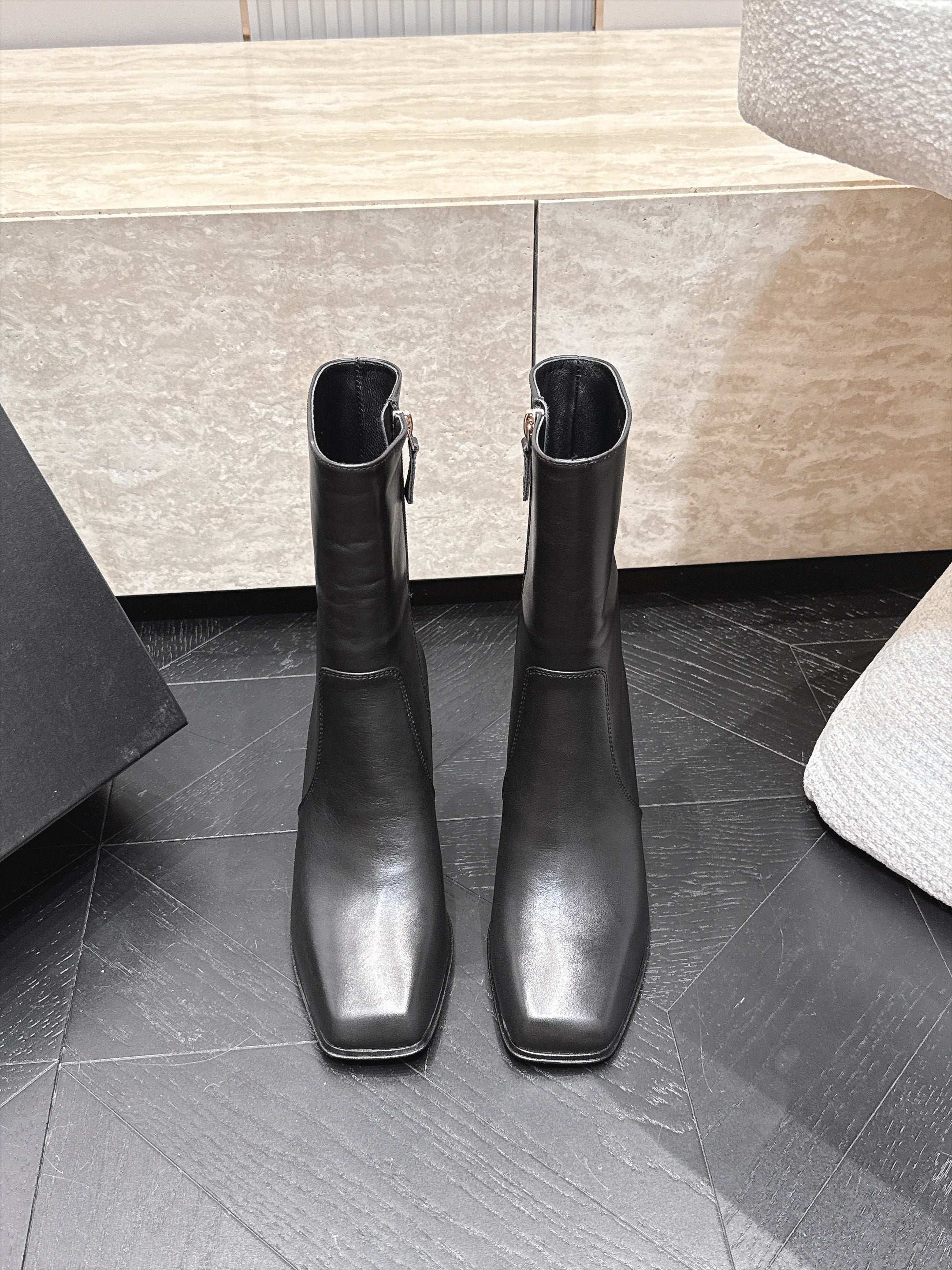 CC Autumn/Winter 2026 Ankle Boots 7cm Black Calfskin 954126