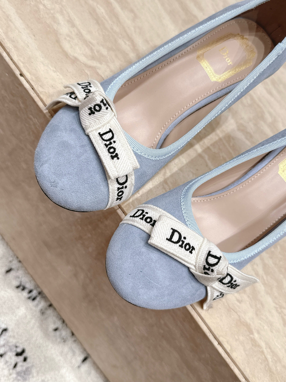 CD 26s Block Heel Pumps 7cm Denim Blue Suede 121653