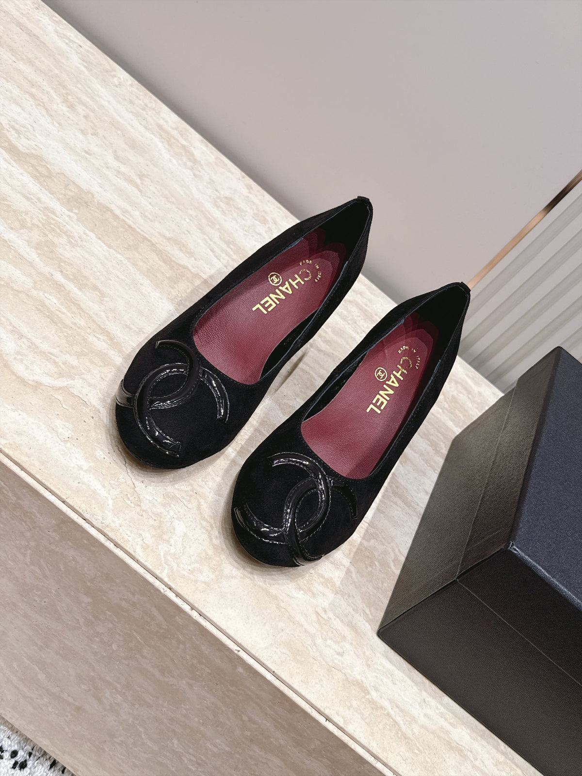 CC 26s Block Heel Pumps 6cm Black 121624