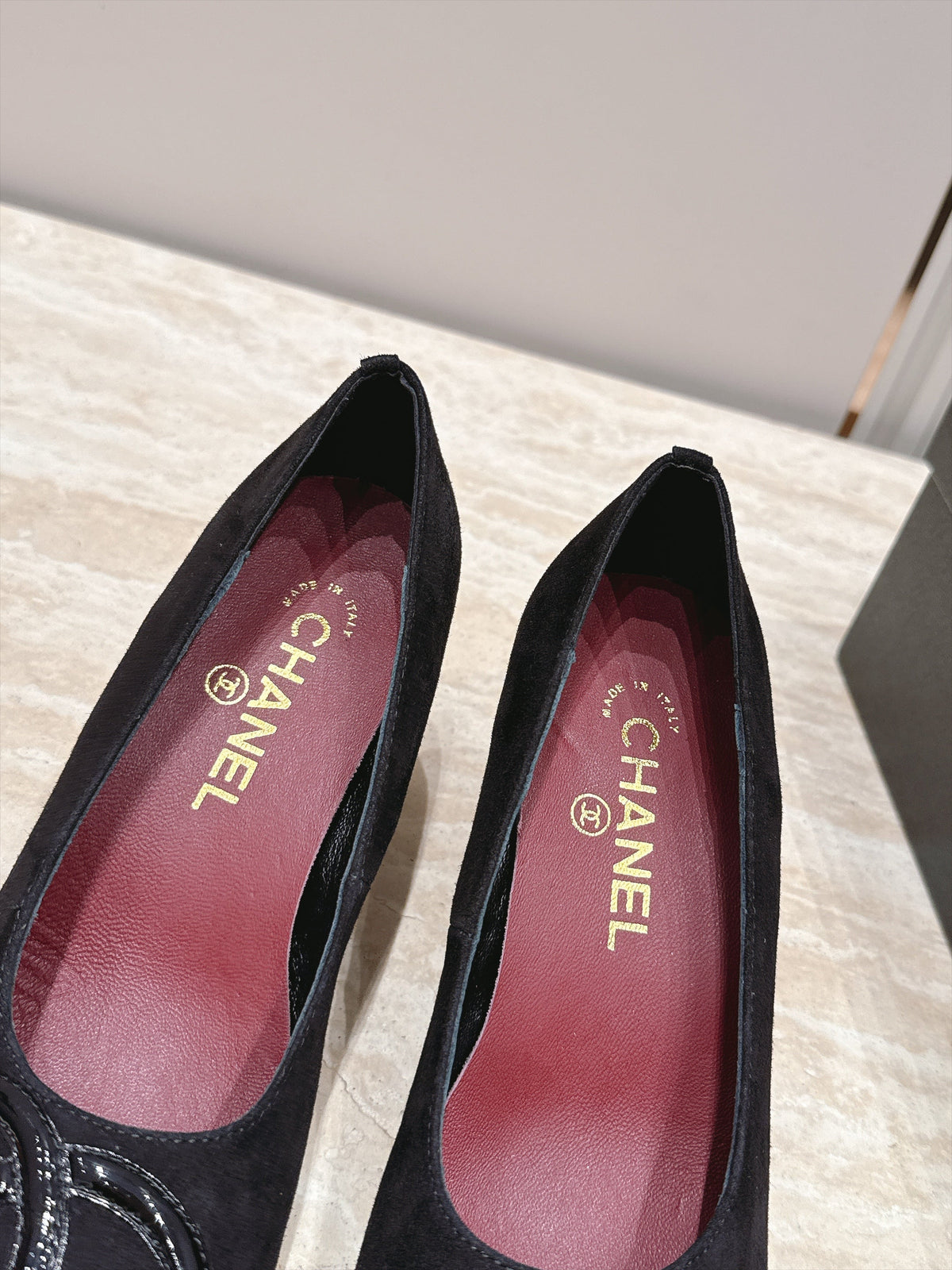 CC 26s Block Heel Pumps 6cm Black 121624
