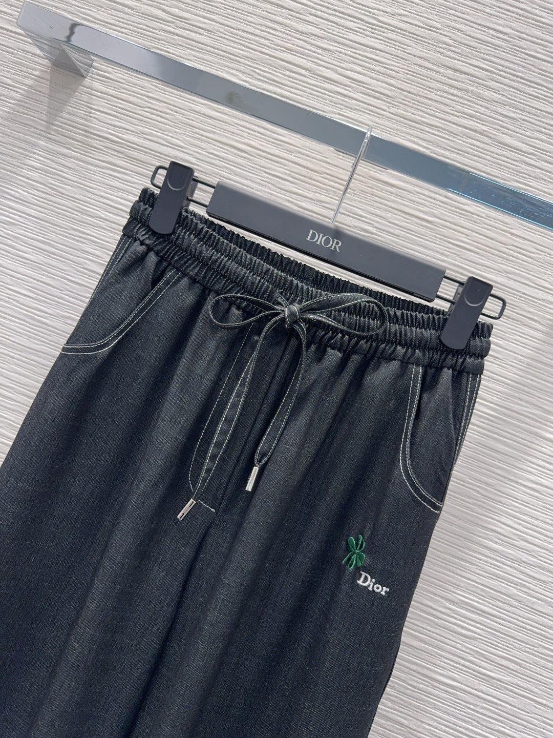 CD Wide-Leg Drawstring Dark Grey Polyester Viscose 351288