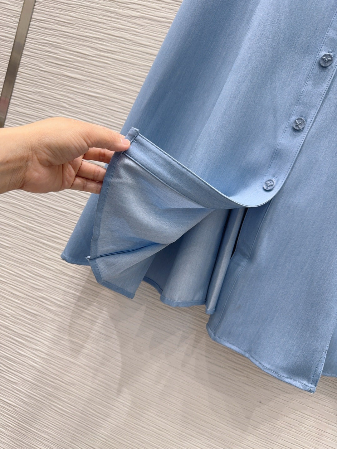 CD 26s Sleeveless Shirt Dress Light Blue Cotton Viscose 395003