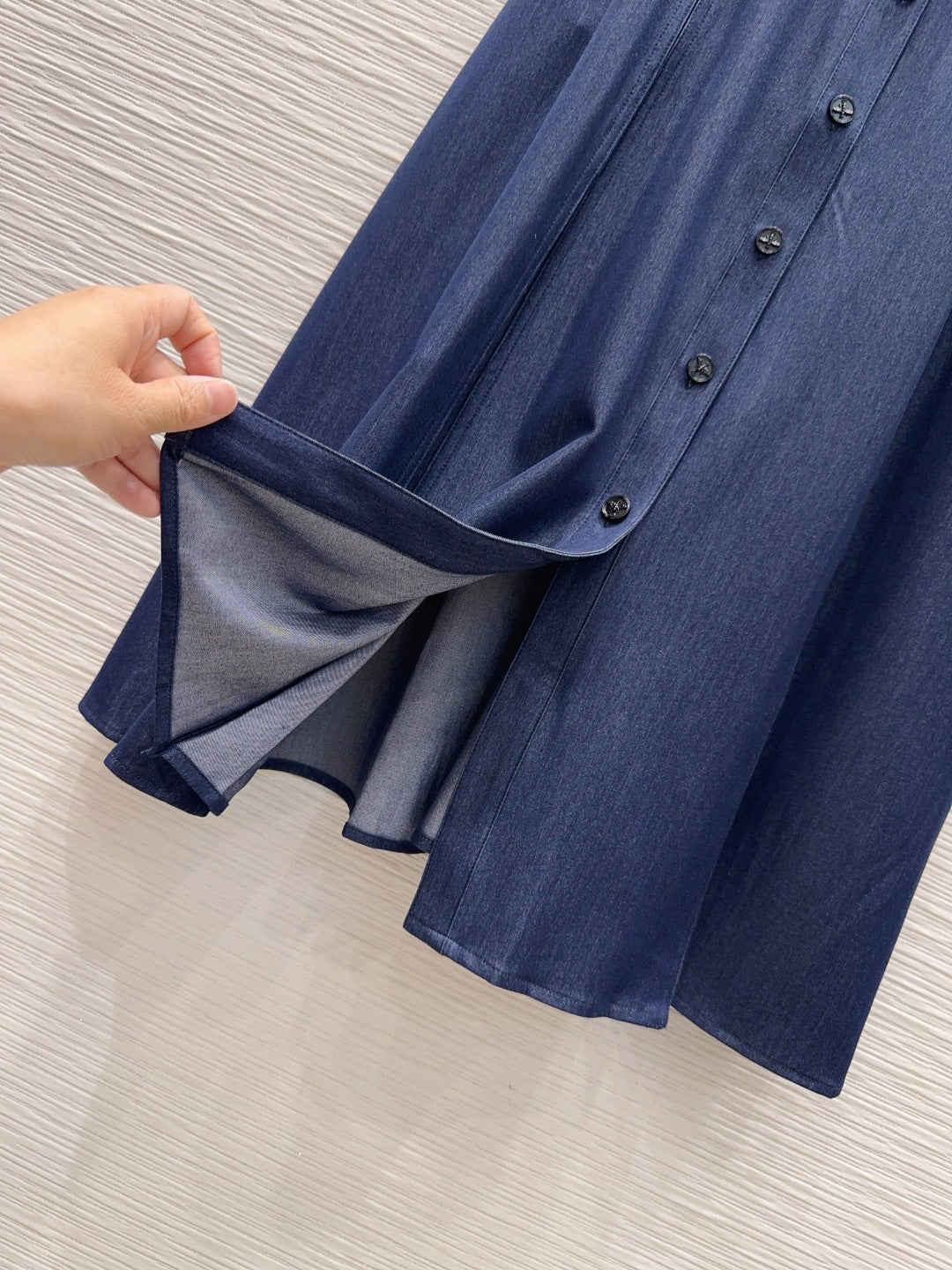 CD 26s Sleeveless Shirt Dress Blue Cotton Viscose 395000