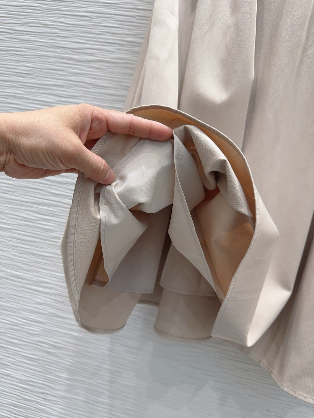 Miu 26s Vest Dress Light Taupe White Cotton 394974