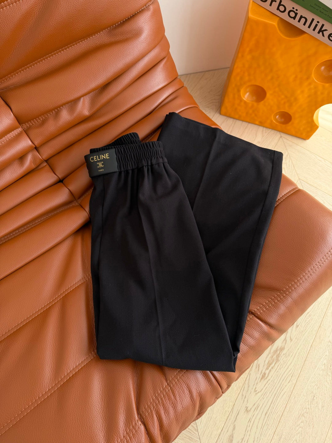 Celine Trousers Black Light  Wool Cloth 341445