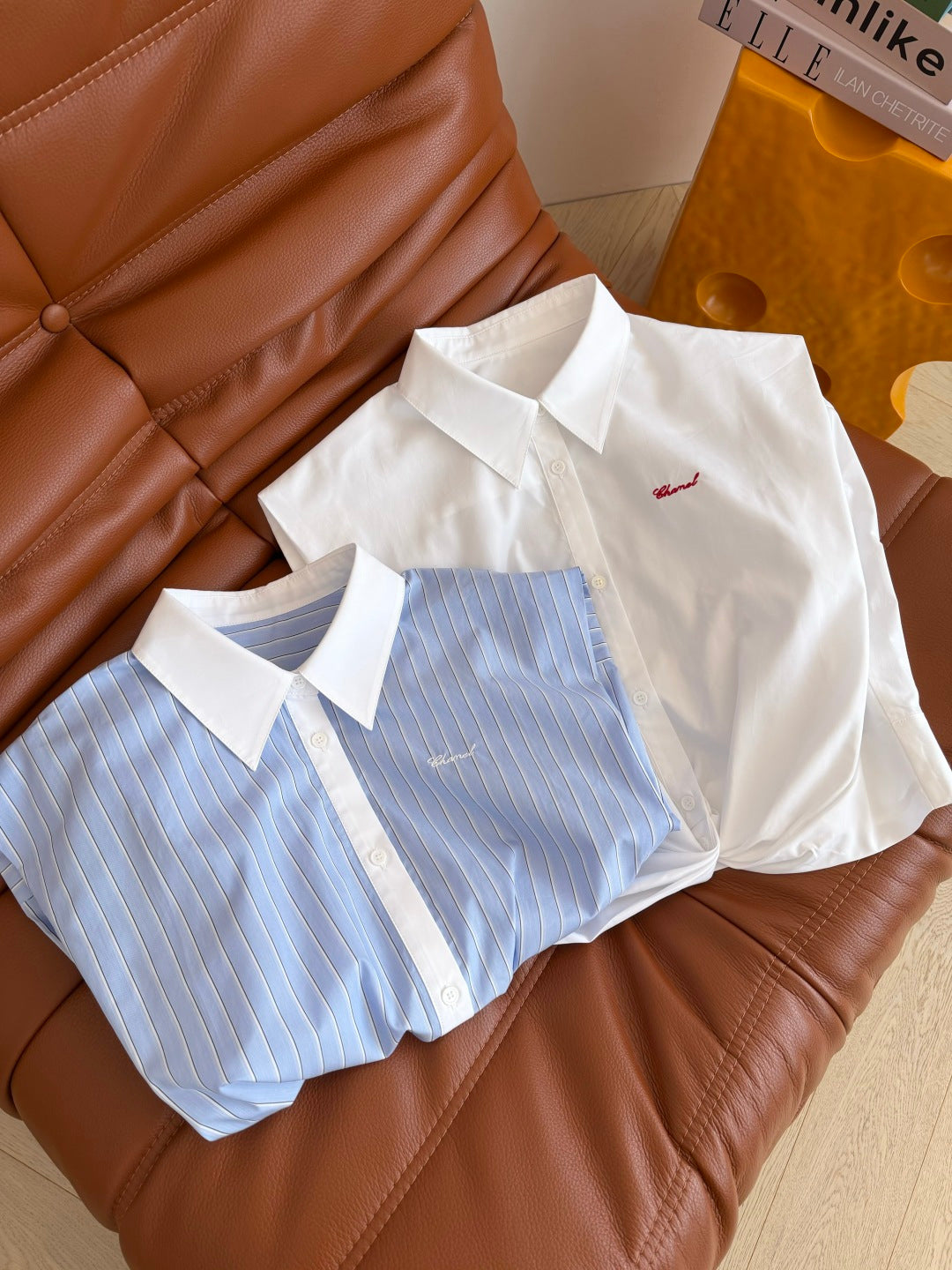 CC 26s Embroidered Letter Short Shirt 396136
