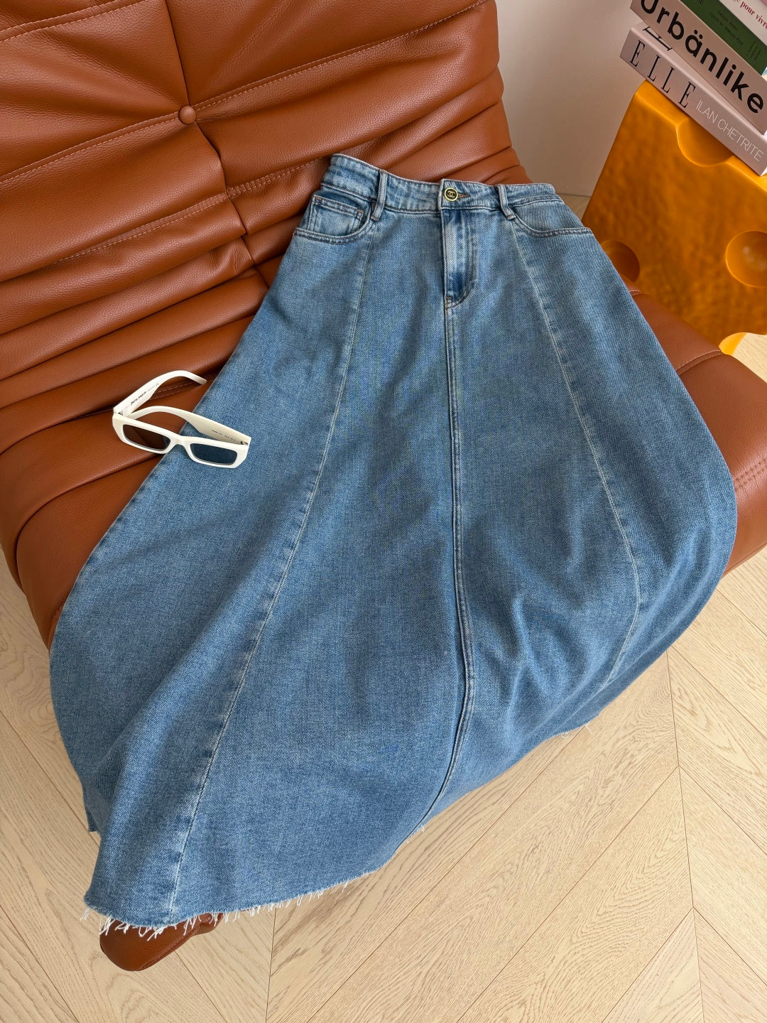 CC 26s Maxi Skirt Blue Denim 396166