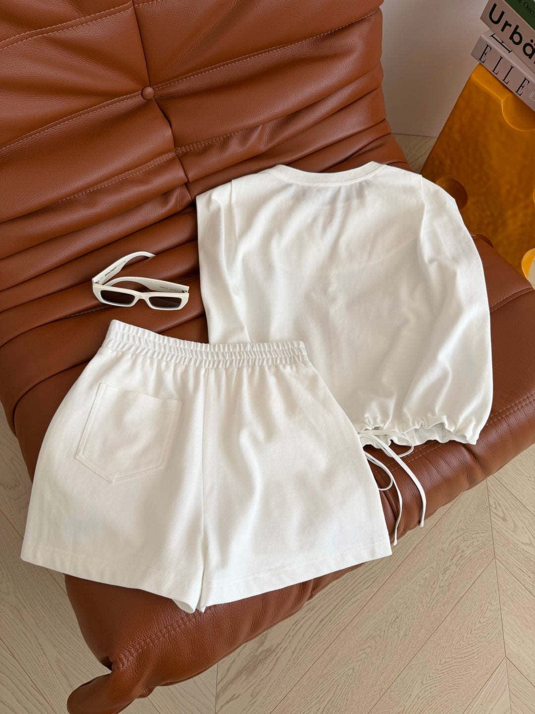 Loewe Essential Set Top & Short White Lyocell 396170