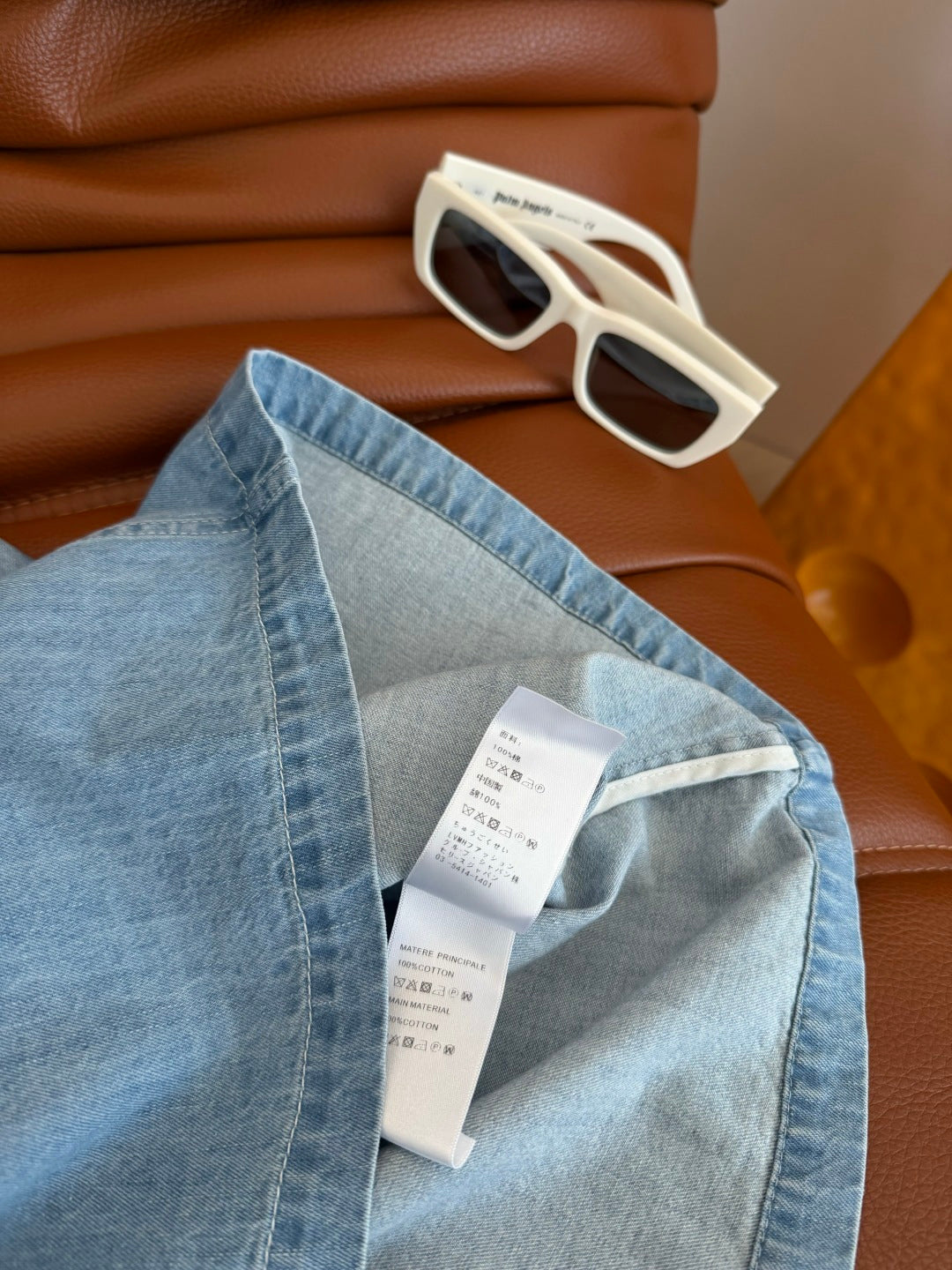 Celine 26s Light Blue Washed Denim Dress 398137