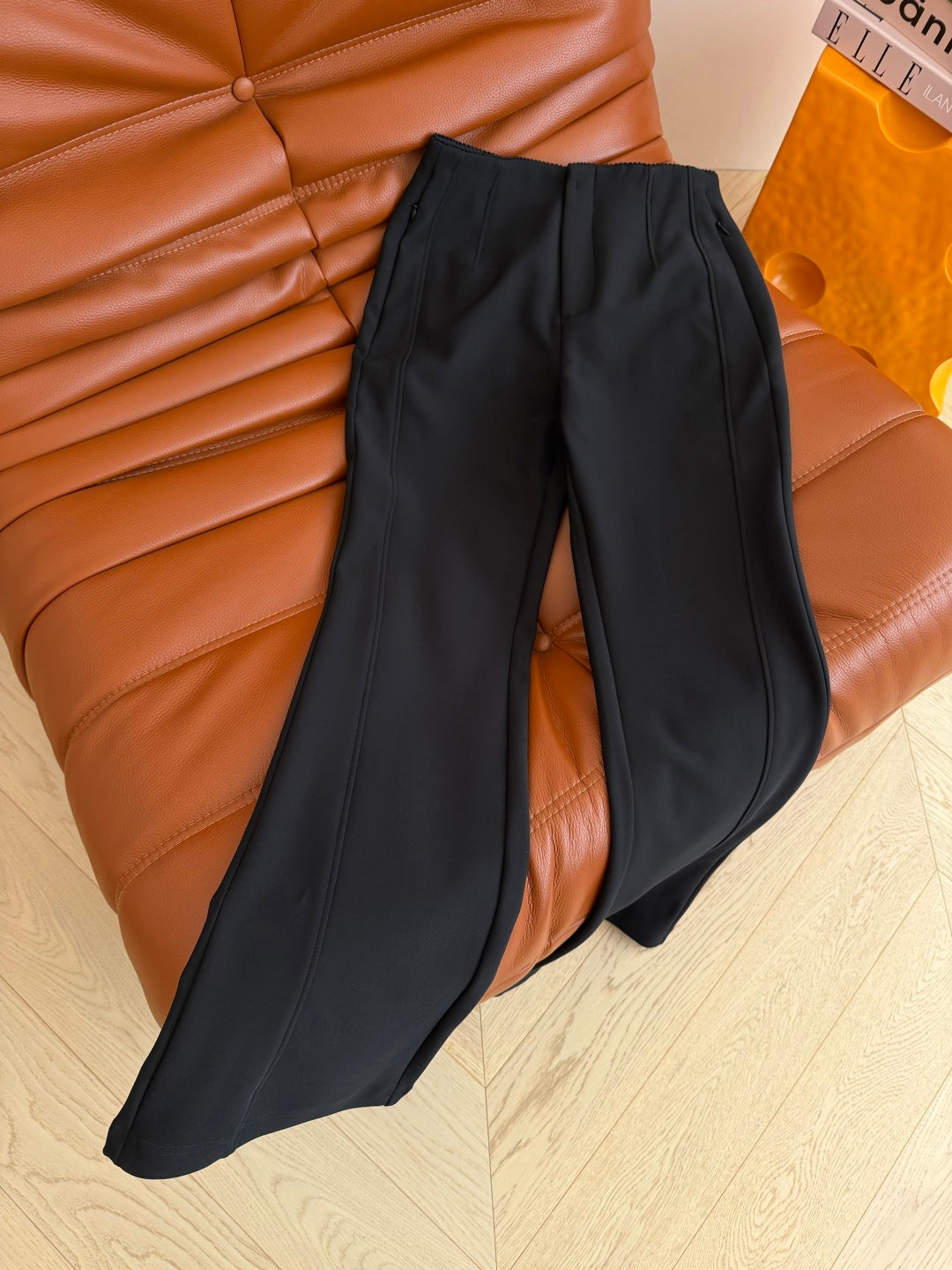 Prada 26s Flared Pants With A Triangular Logo 420883