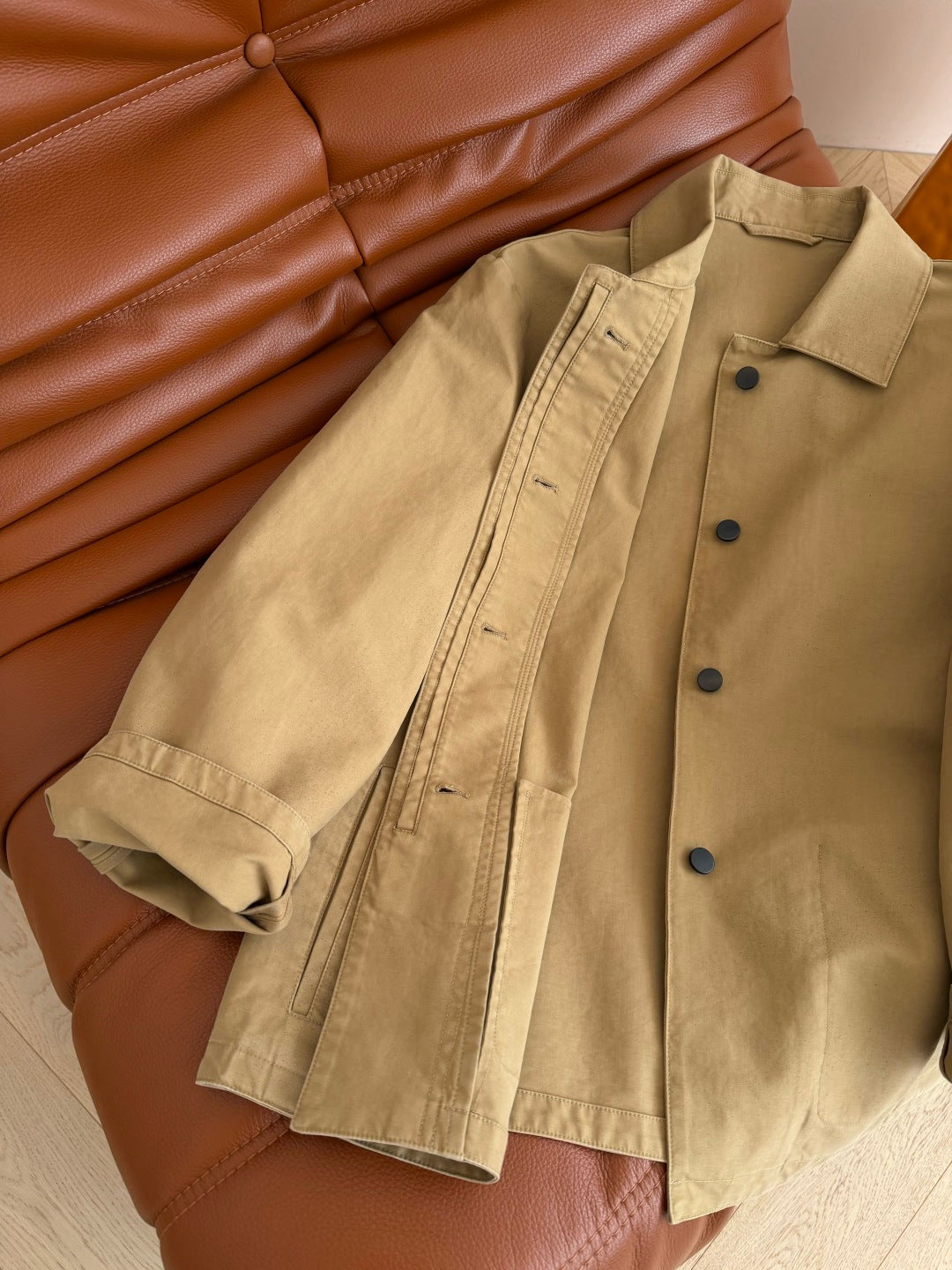 The Row 26s Trench Coat Khaki Cotton 424292
