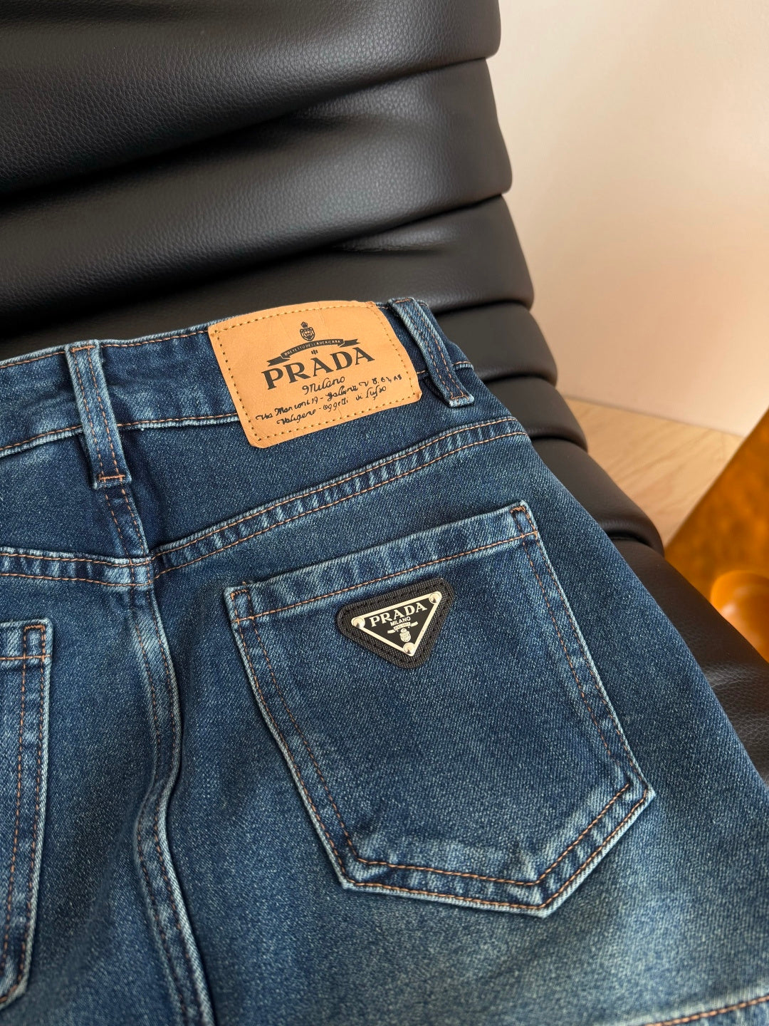 Prada 26s Flared Jeans Dusty Blue Denim 424224